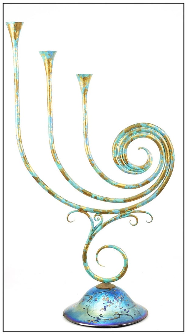 Colin Heaney Original Hand Blown Glass Sculpture Signed Modern Abstract Artwork (1 of 5)