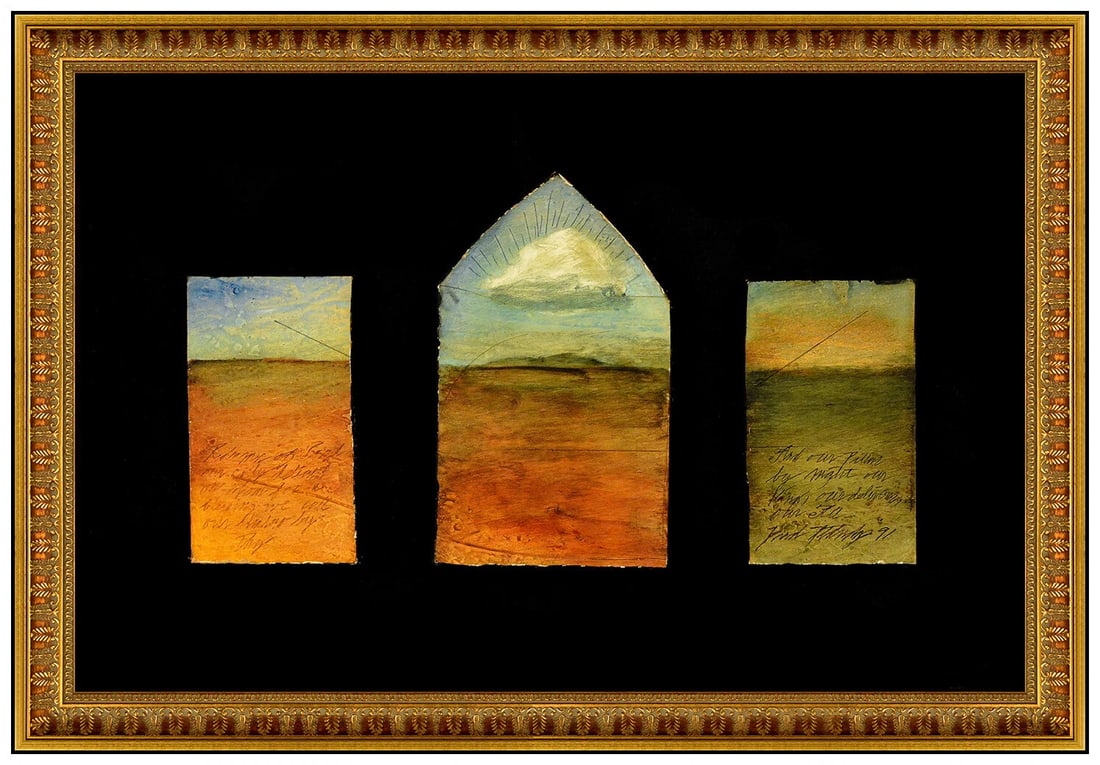 Brad Aldridge Original Oil Painting On Board Signed Landscape Triptych Framed Art (1 of 6)