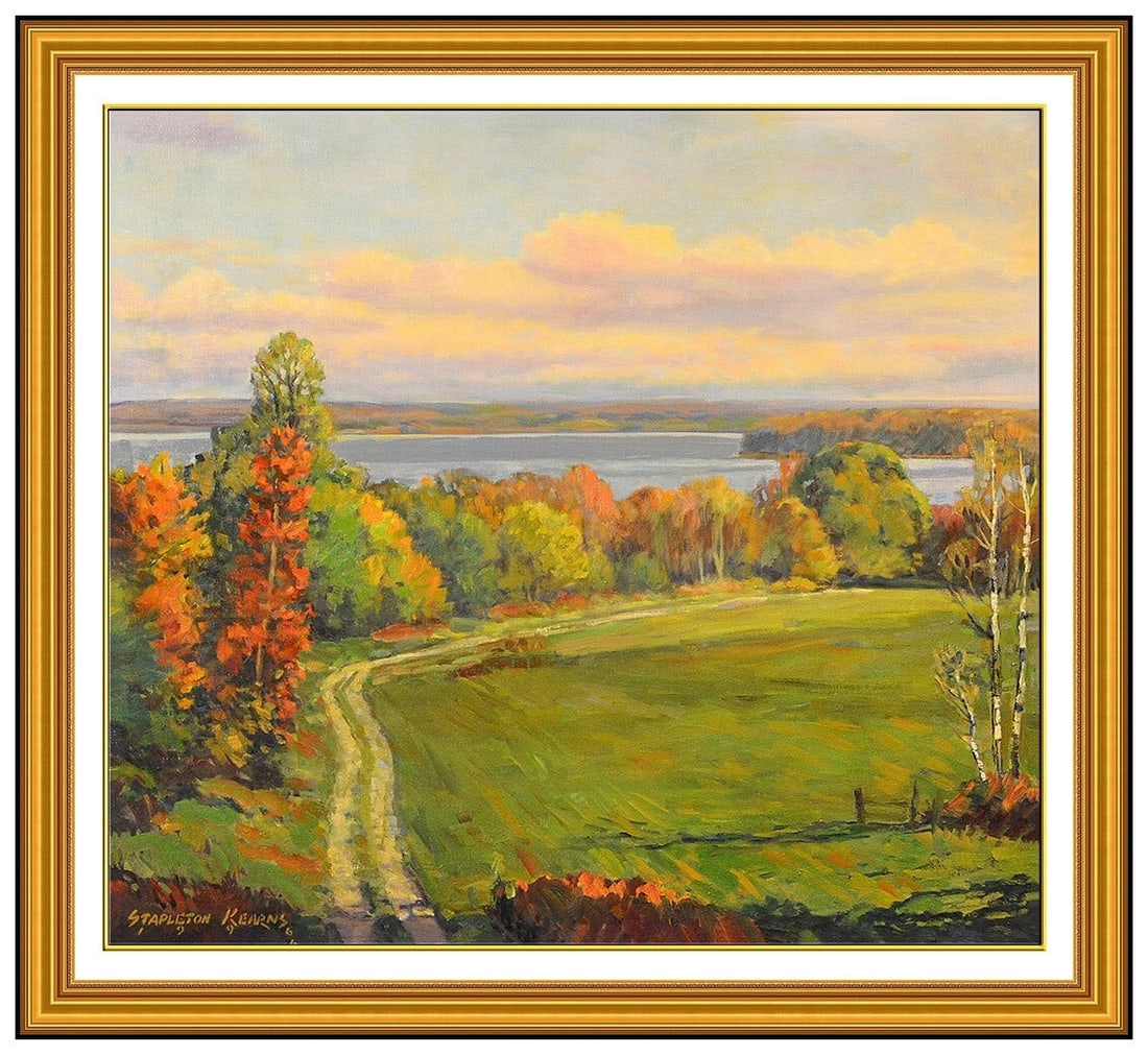 Stapleton Kearns Original Oil Painting On Canvas Signed Landscape Framed Artwork (1 of 5)