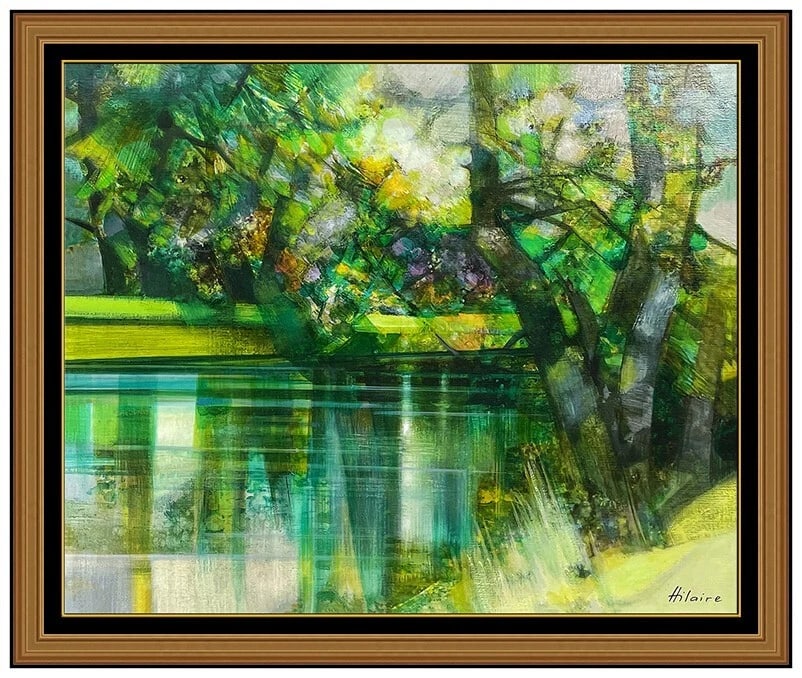 Camille Hilaire Original Oil Painting On Canvas Signed French Landscape Framed Art (1 of 6)