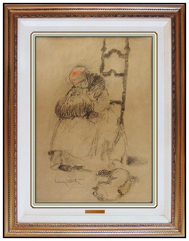 Louis Icart Original Pastel Drawing Hand Signed Female Portrait Art Deco Artwork (1 of 5)