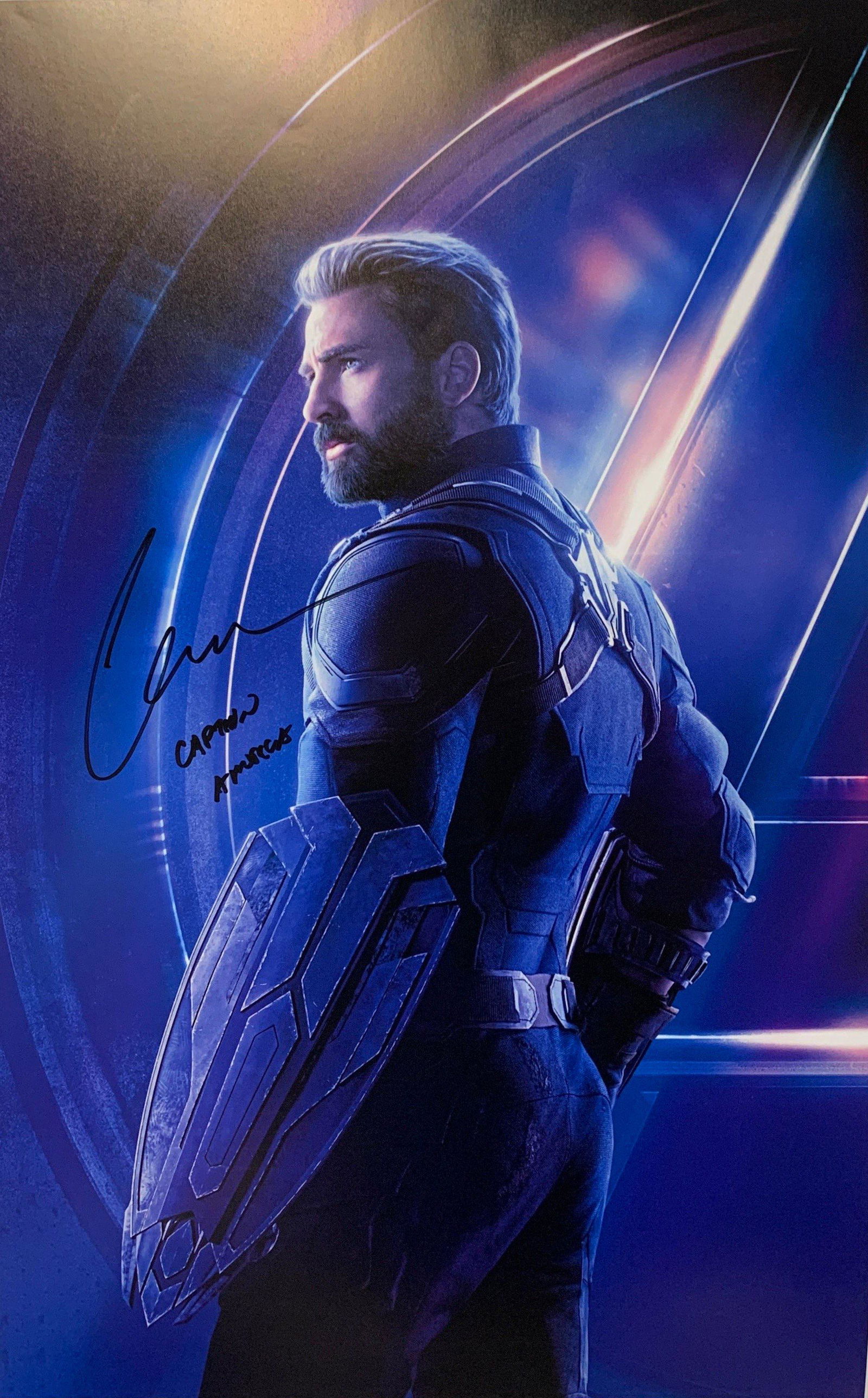 Autograph Signed Avengers Endgame Chris Evans Poster (1 of 1)