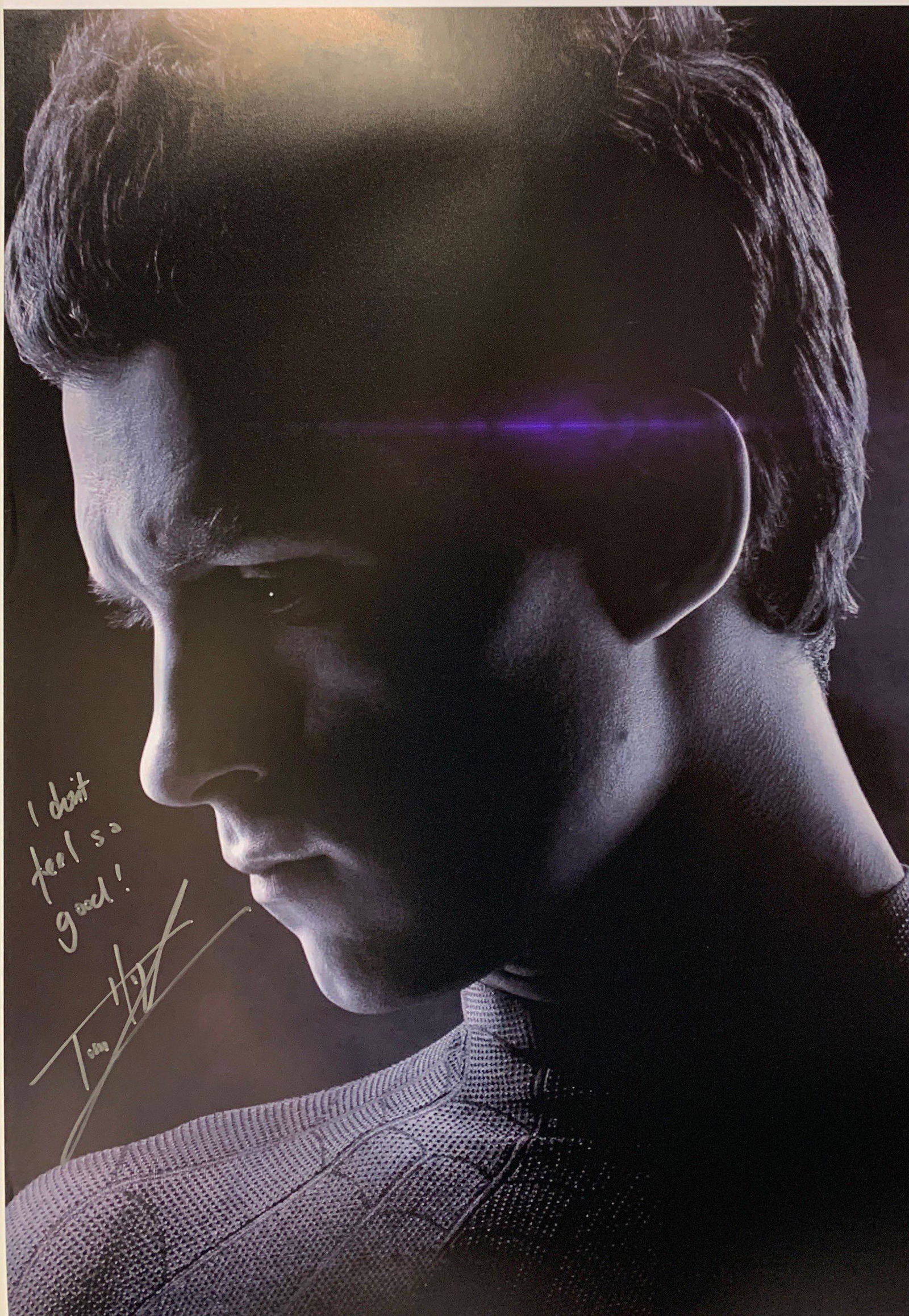 Autograph Signed Avengers Endgame Tom Holland Poster (1 of 1)