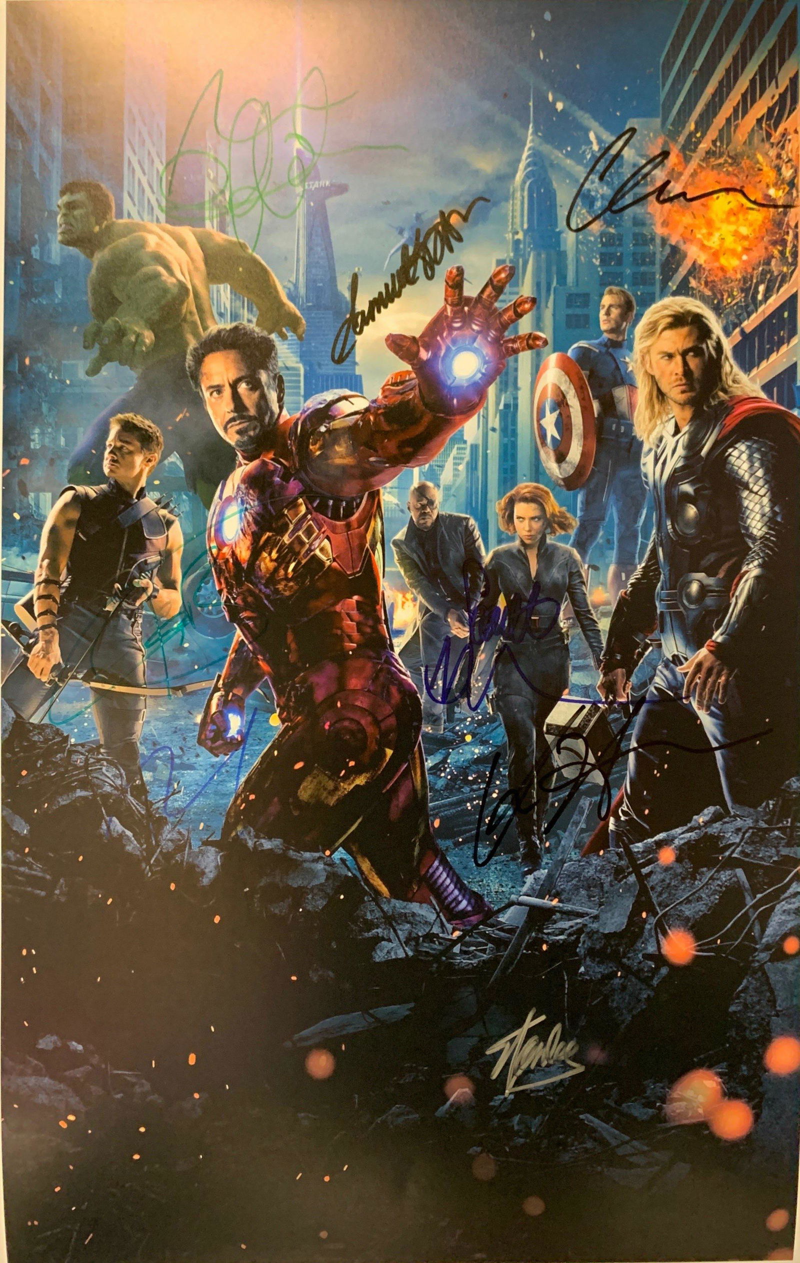 Autograph Signed Avengers Chris Evans Poster (1 of 1)