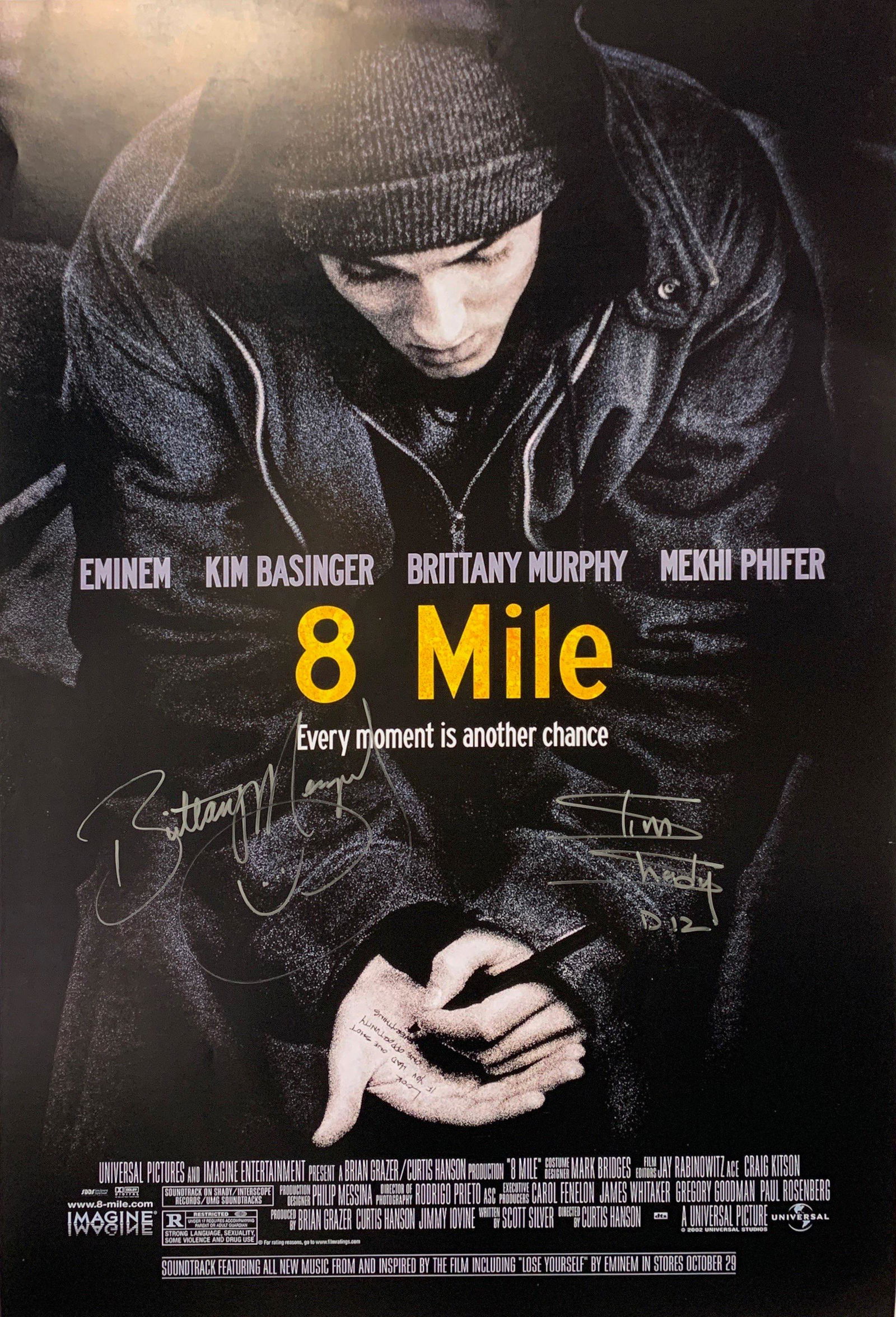 Autograph Signed 8 Mile Eminem Poster (1 of 1)