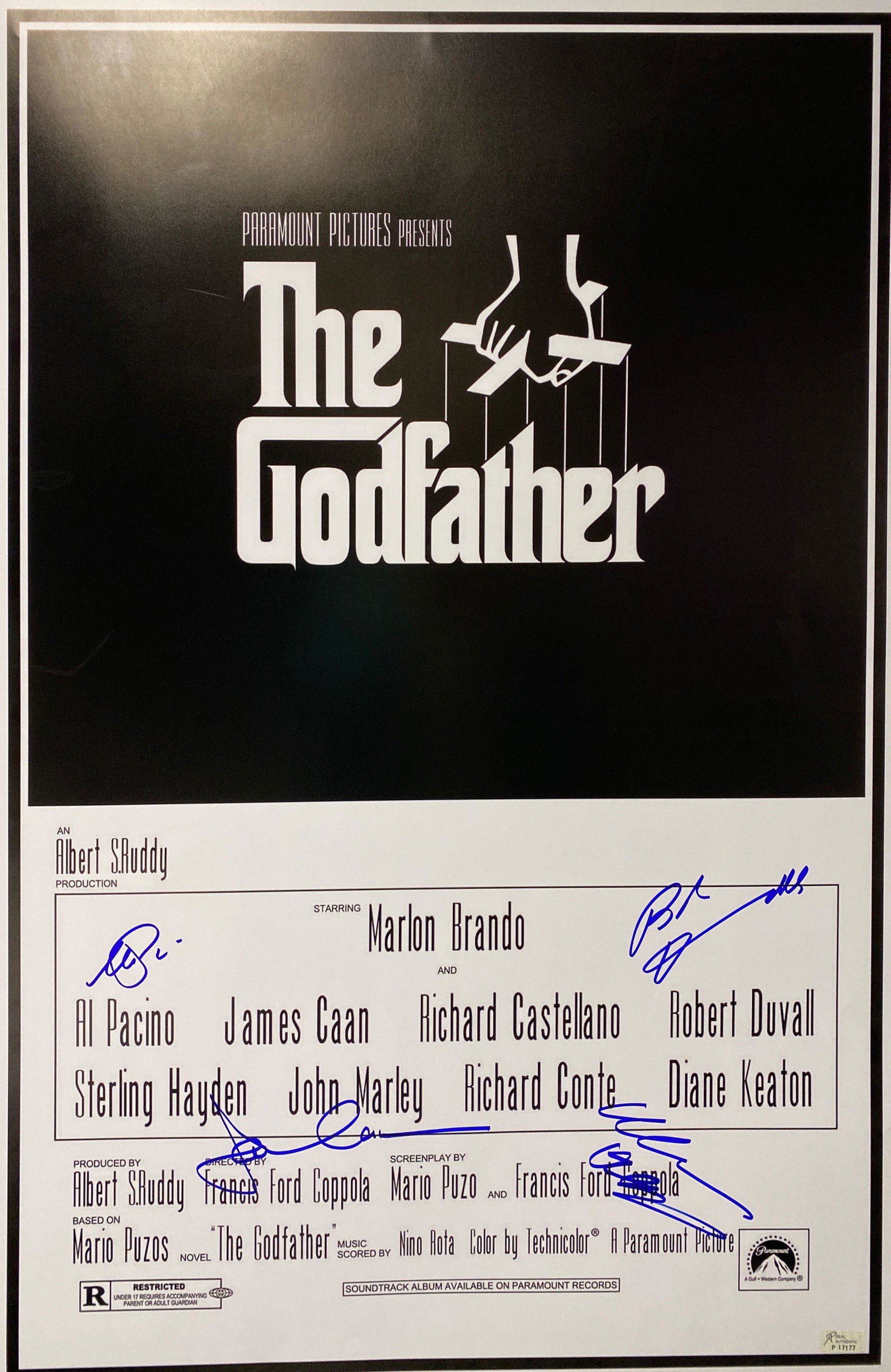 Autograph Signed Godfather Diane Keaton Poster (1 of 1)