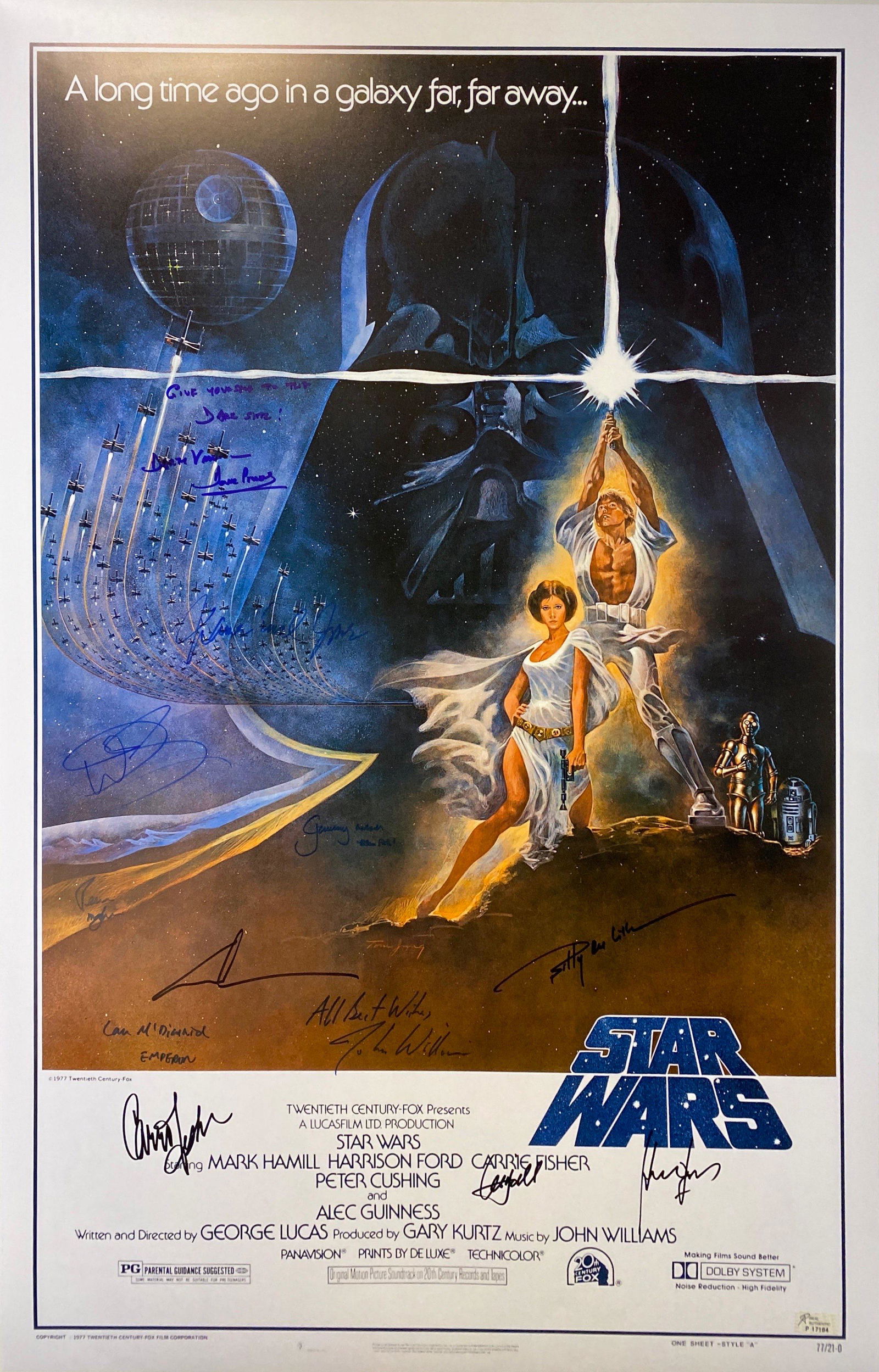 Autograph Signed Star Wars New Hope Poster (1 of 1)