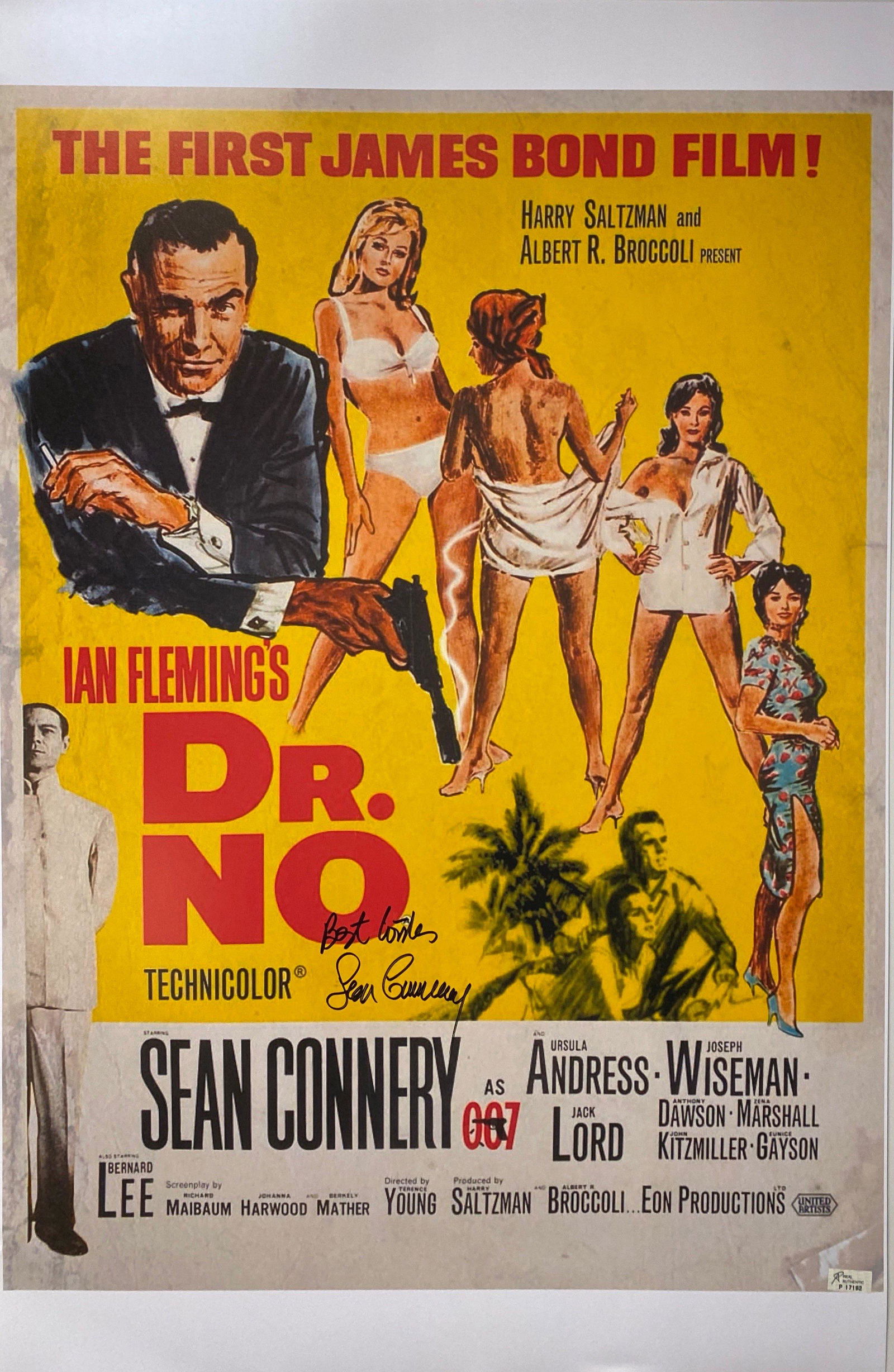 Autograph Signed James Bond 007 Dr No Poster (1 of 1)