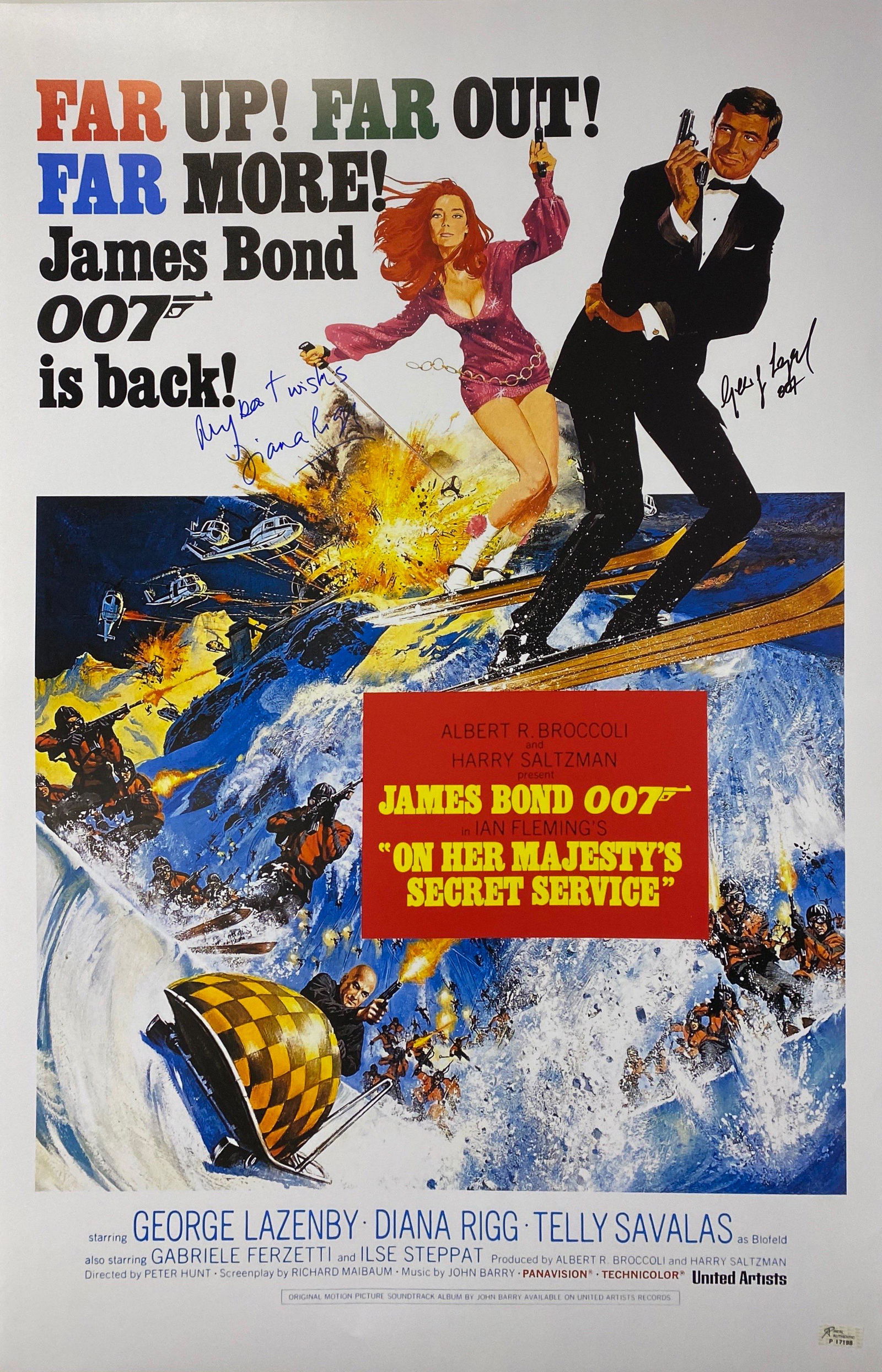 Autograph Signed James Bond 007 On Her Majesty's Secret (1 of 1)