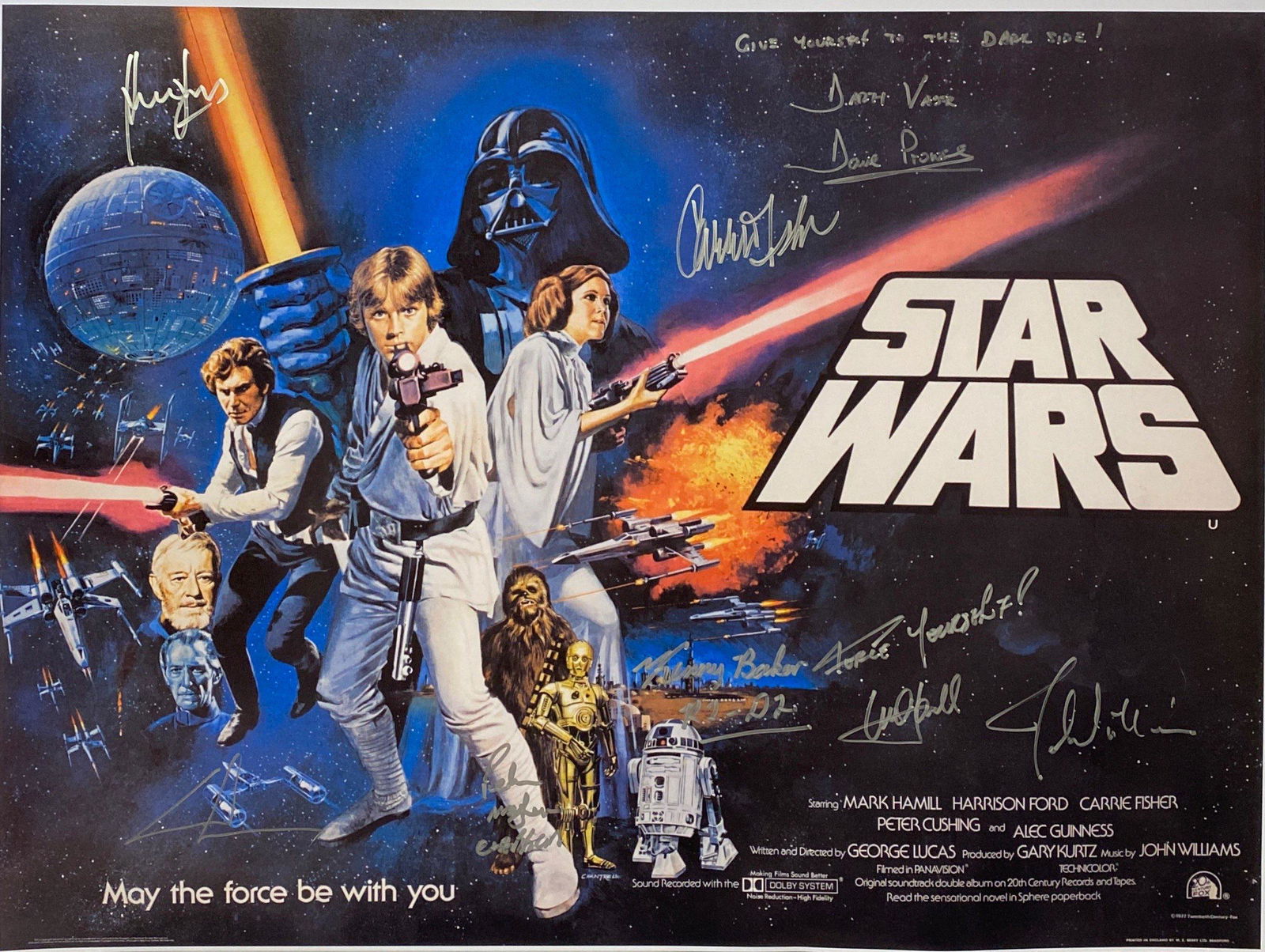 Autograph Signed Star Wars New Hope Poster (1 of 1)