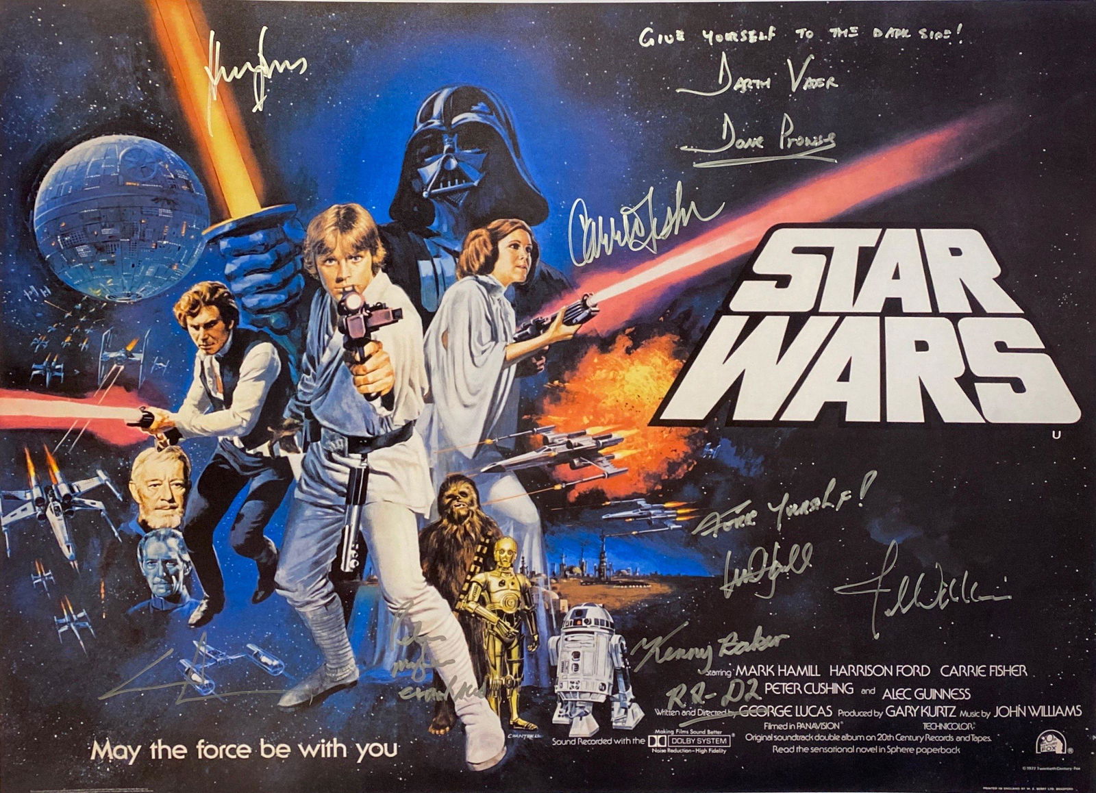 Autograph Signed Star Wars New Hope Poster (1 of 1)