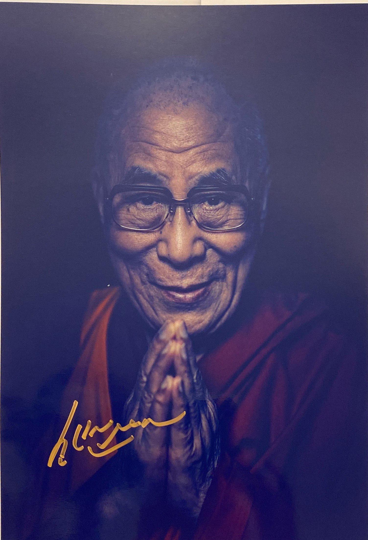 Autograph Signed 14th Dalai Lama Photo (1 of 1)