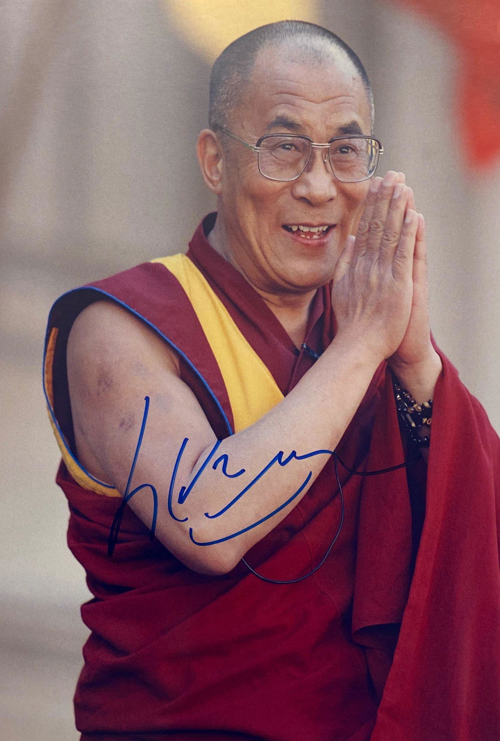 Autograph Signed 14th Dalai Lama Photo (1 of 1)