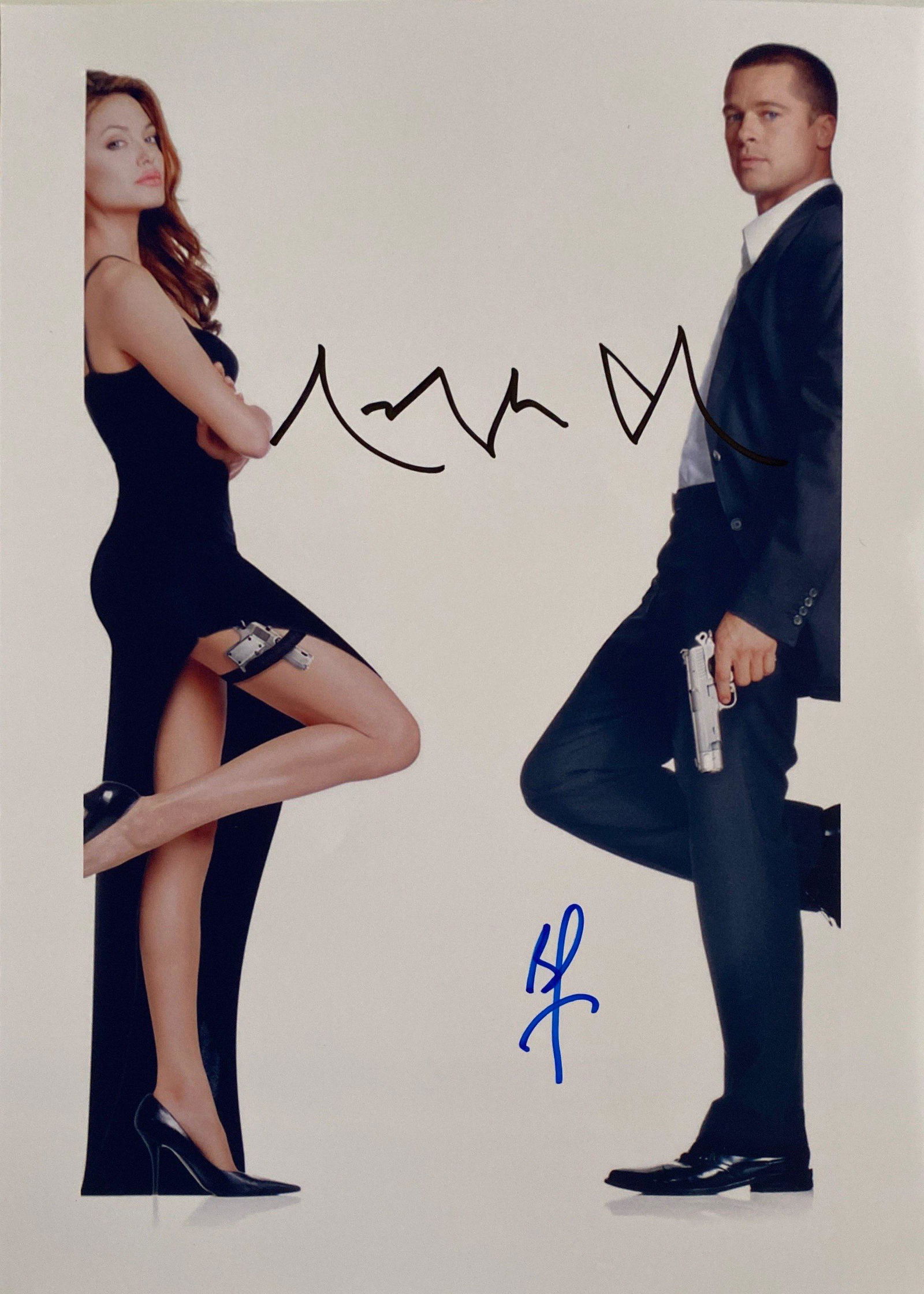 Autograph Signed Mr and Mrs Smith Angelina Jolie Photo (1 of 1)