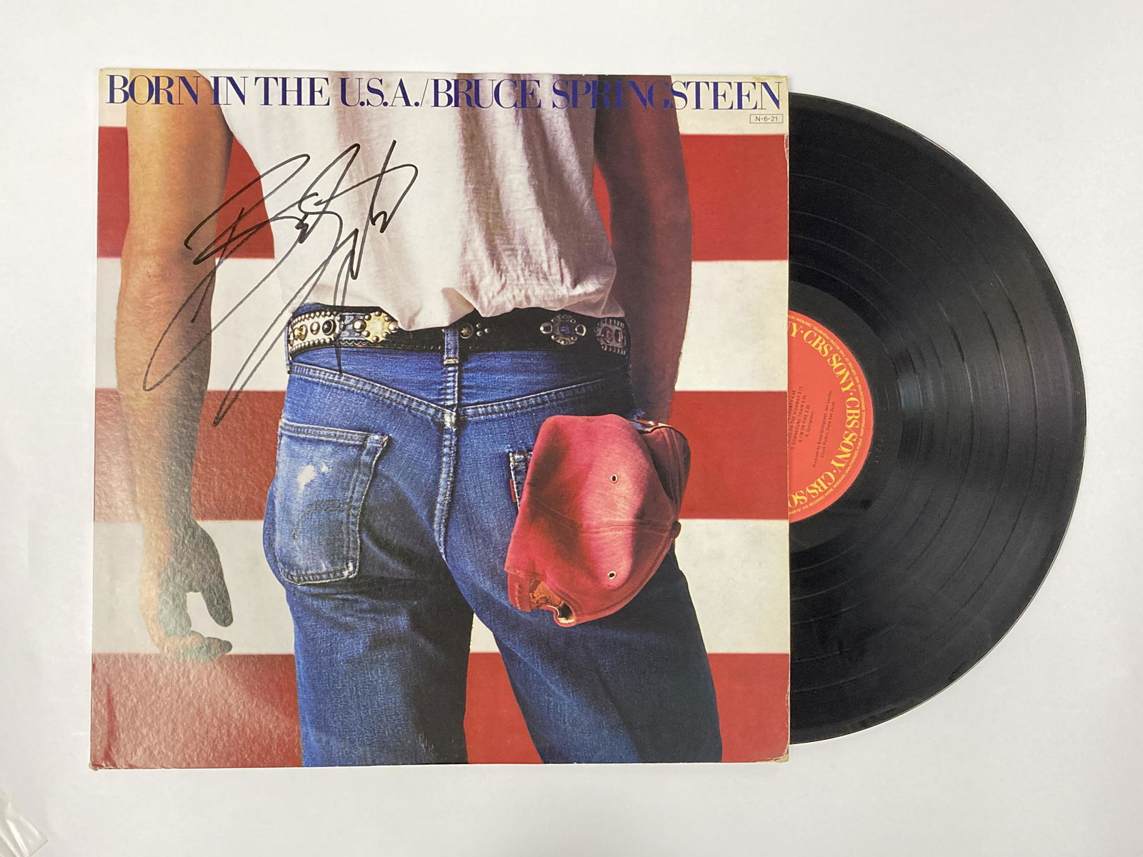 Autograph Signed Bruce Springsteen Born in the USA (1 of 1)