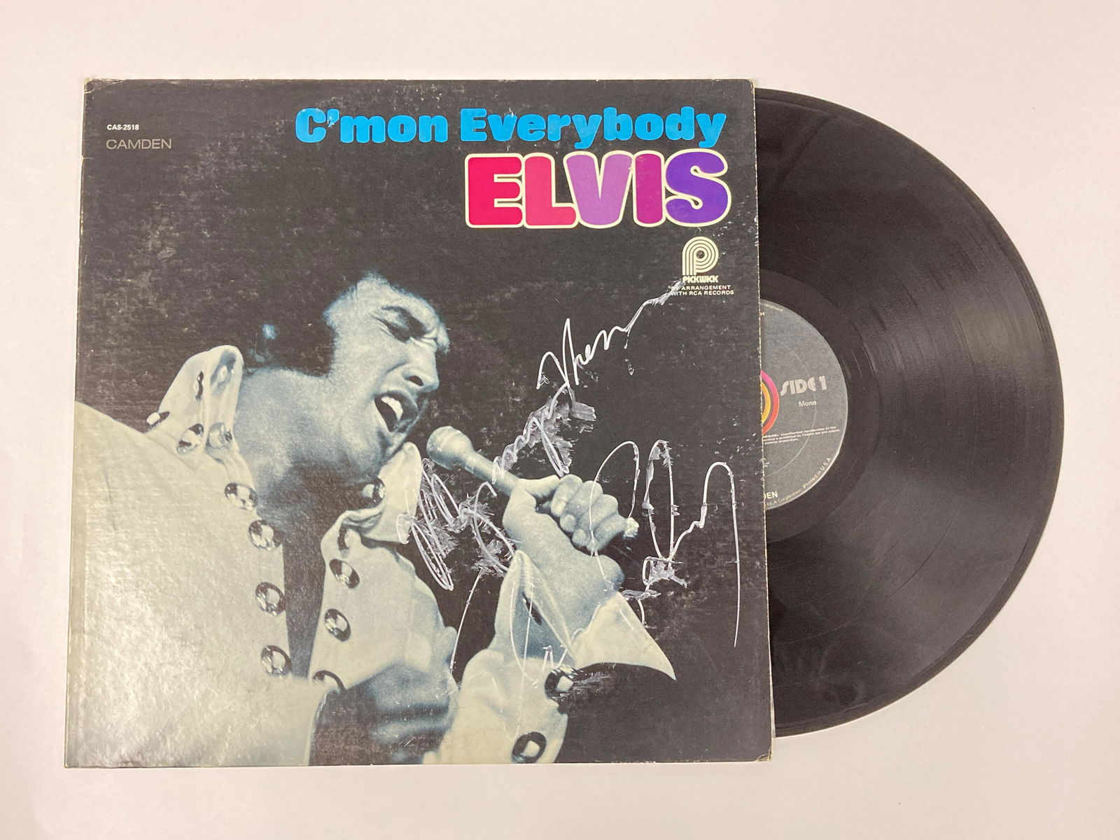 Autograph Signed Elvis Presley Cmon Everybody Vinyl (1 of 1)