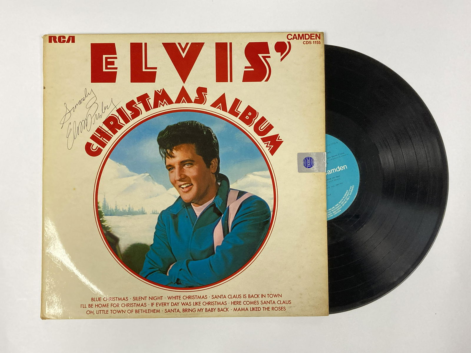 Autograph Signed Elvis Presley Christmas Album Vinyl (1 of 1)