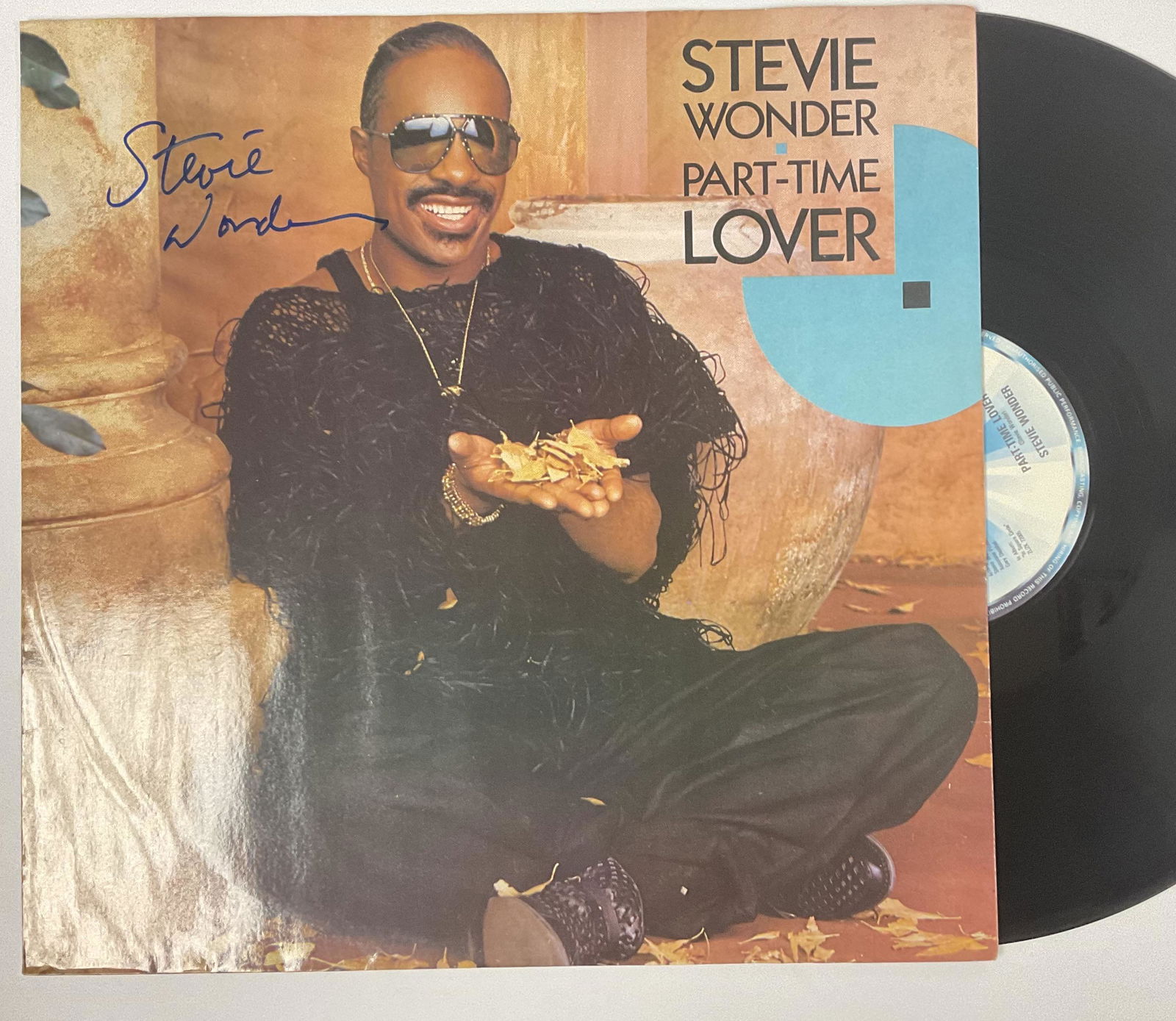 Autograph Signed Stevie Wonder Part Time Lover Vinyl (1 of 1)