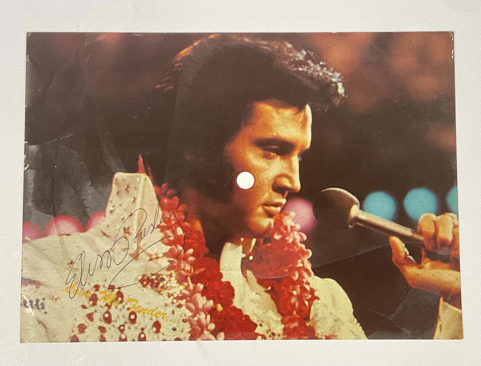 Autograph Signed Elvis Presley Postcard (1 of 1)