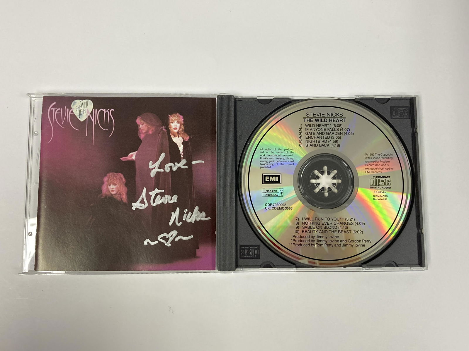 Autograph Signed Stevie Nicks Wild Heart CD (1 of 1)