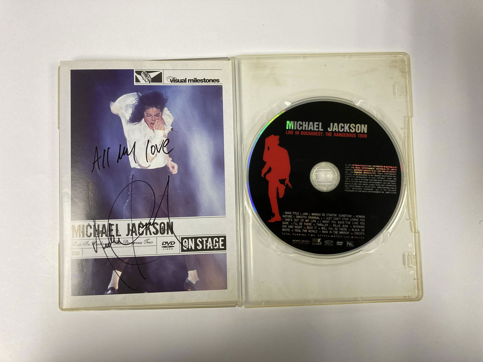 Autograph Signed Michael Jackson Dangerous DVD (1 of 1)