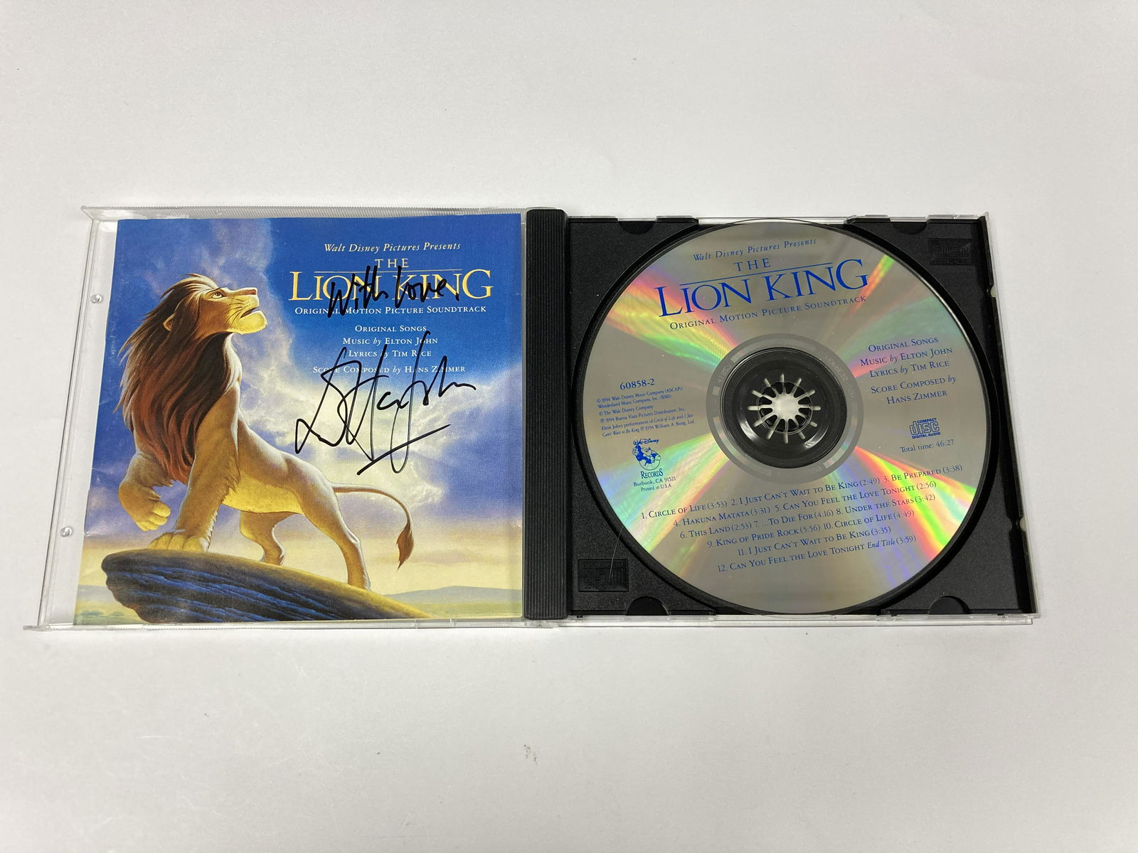Autograph Signed Elton John Lion King Soundtrack (1 of 1)