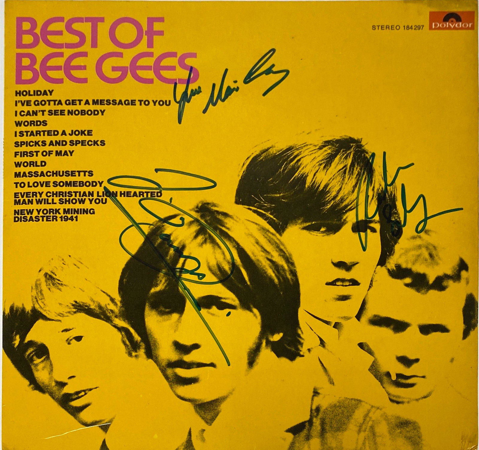 Autograph Signed Bee Gees Vinyl (1 of 1)