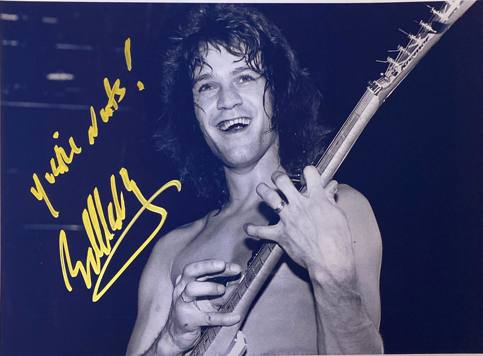 Autograph Signed Eddie Van Halen Photo (1 of 1)