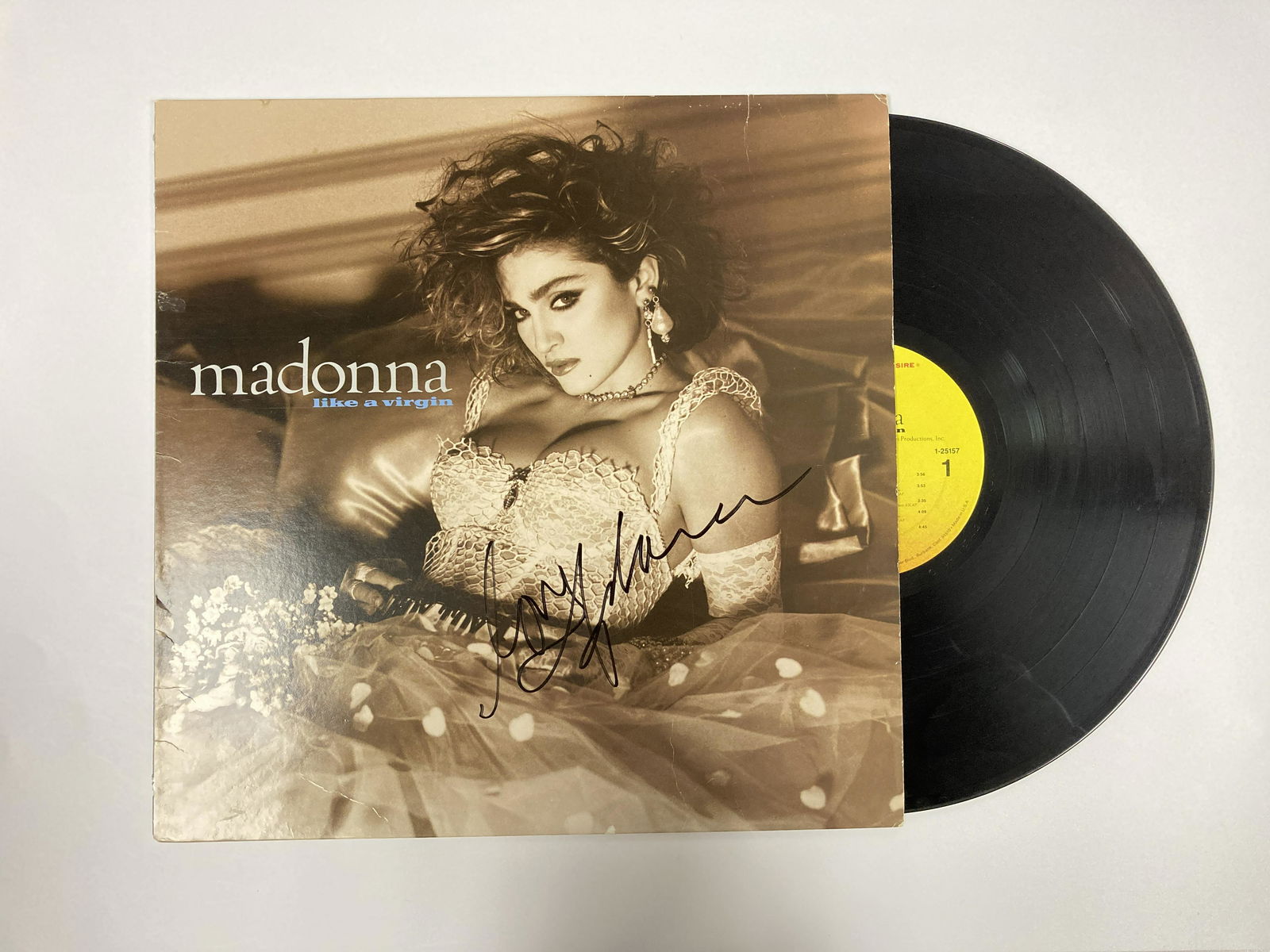 Autograph Signed Madonna Like a Virgin Vinyl (1 of 1)