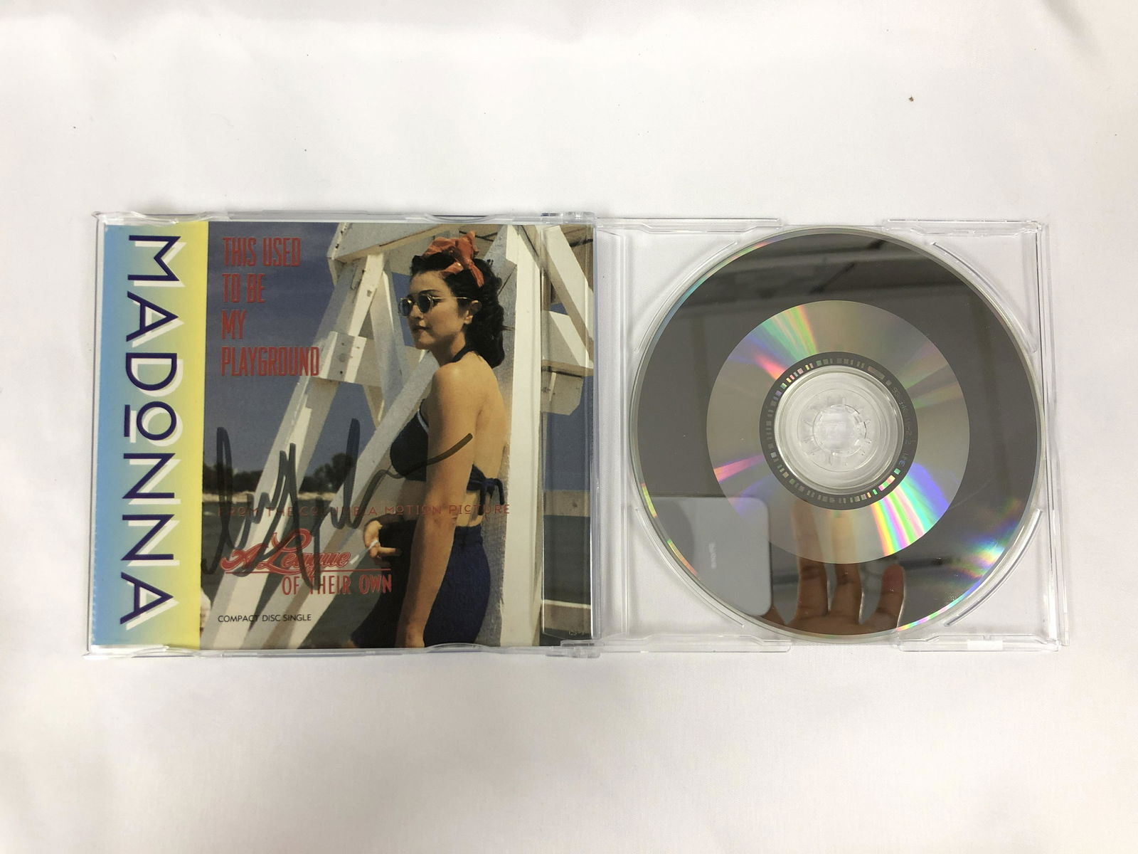 Autograph Signed Madonna Used to be Playground Single (1 of 2)