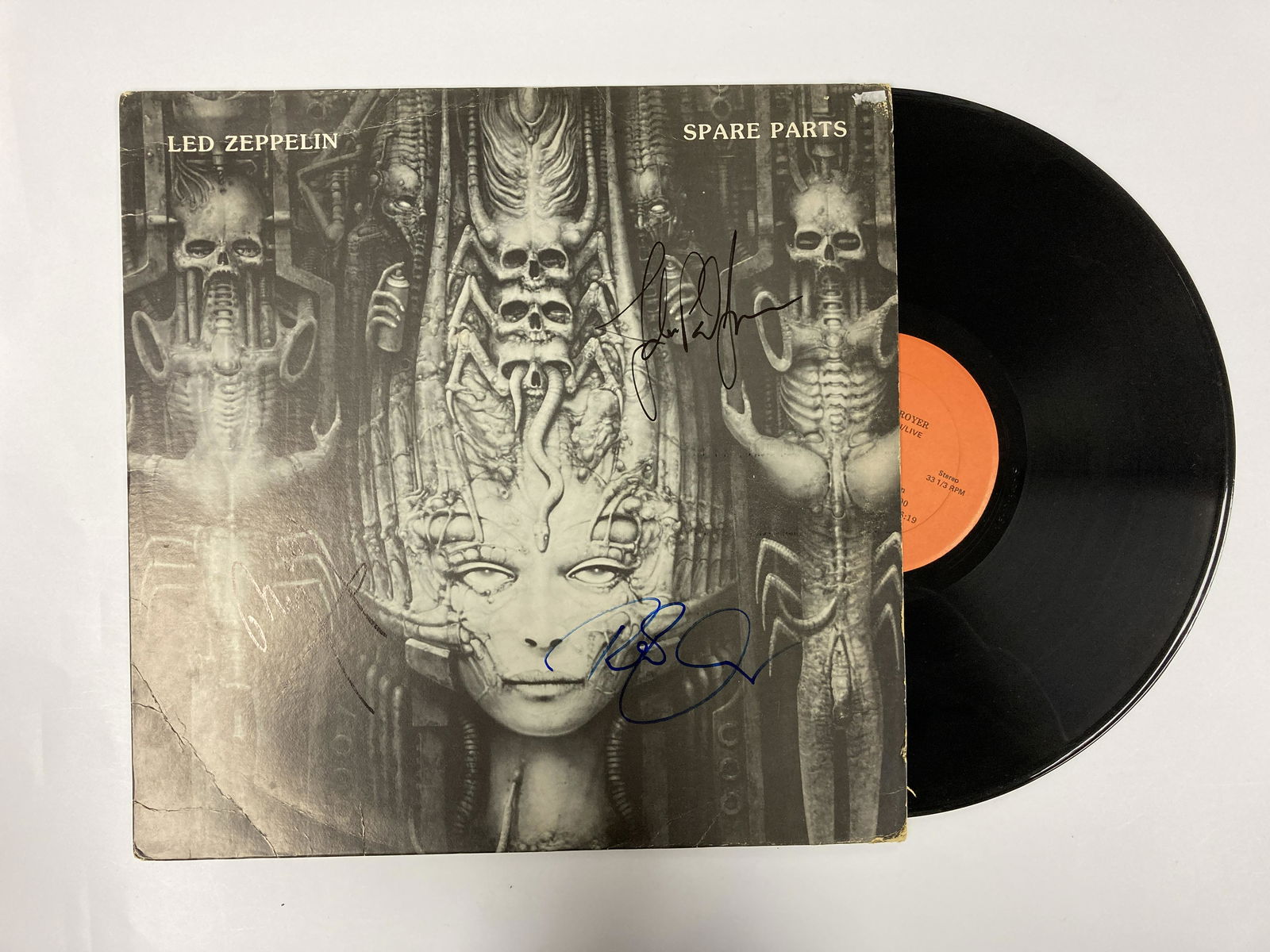 Autograph Signed Led Zeppelin Spare Parts Vinyl (1 of 1)