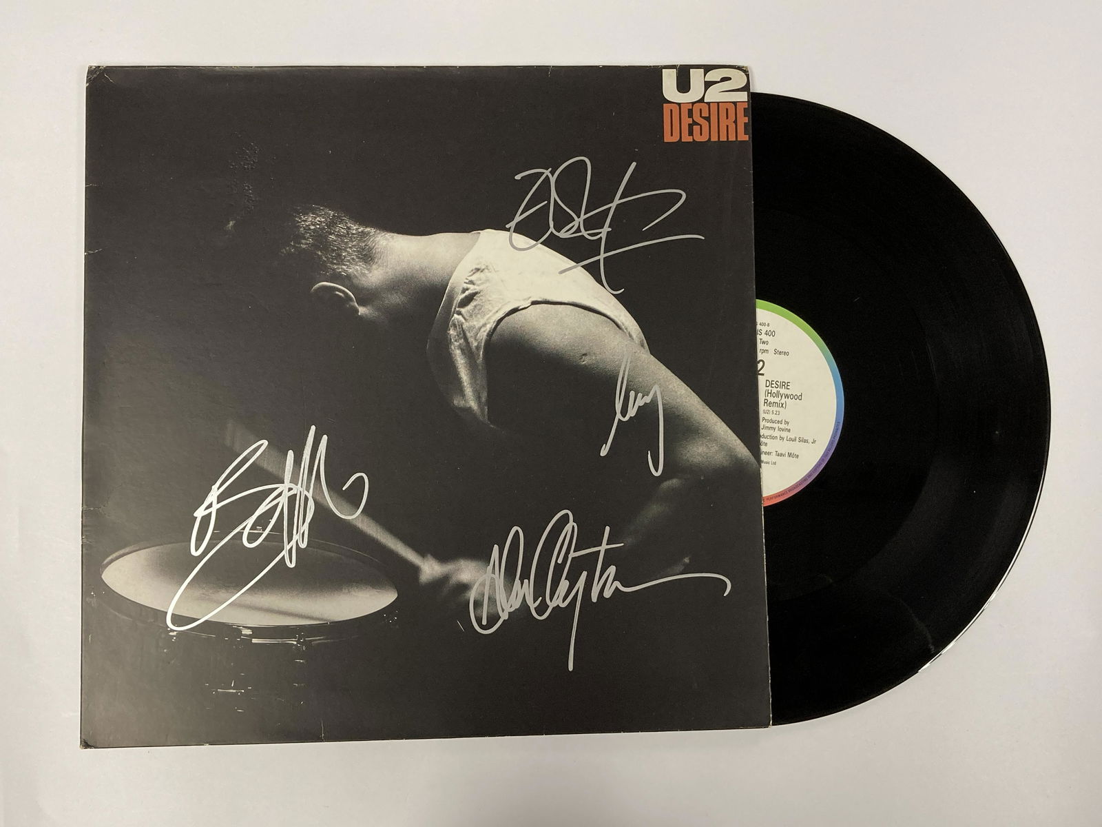 Autograph Signed U2 Desire Vinyl (1 of 1)