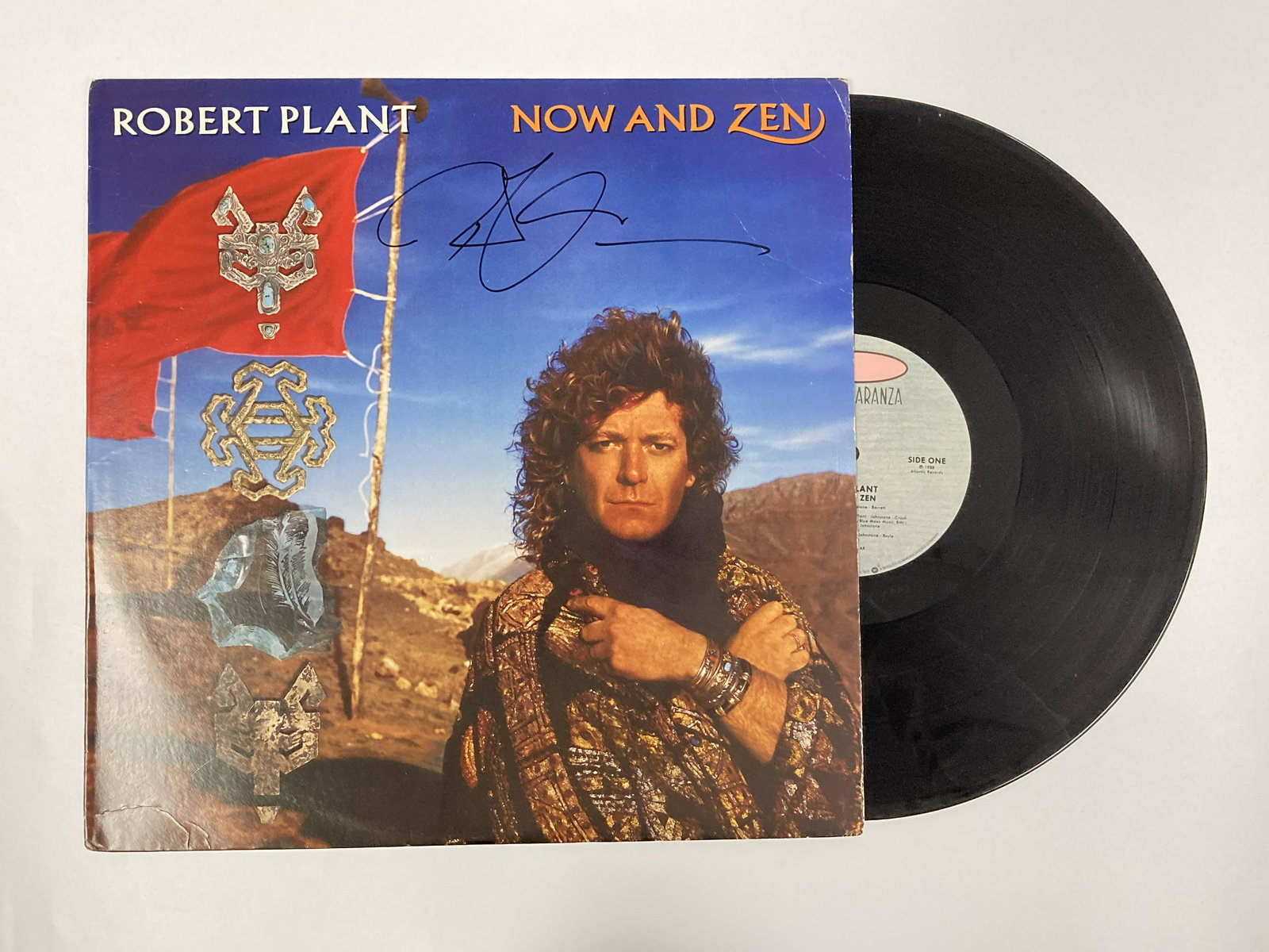 Autograph Signed Robert Plant Now and Zen Vinyl (1 of 1)