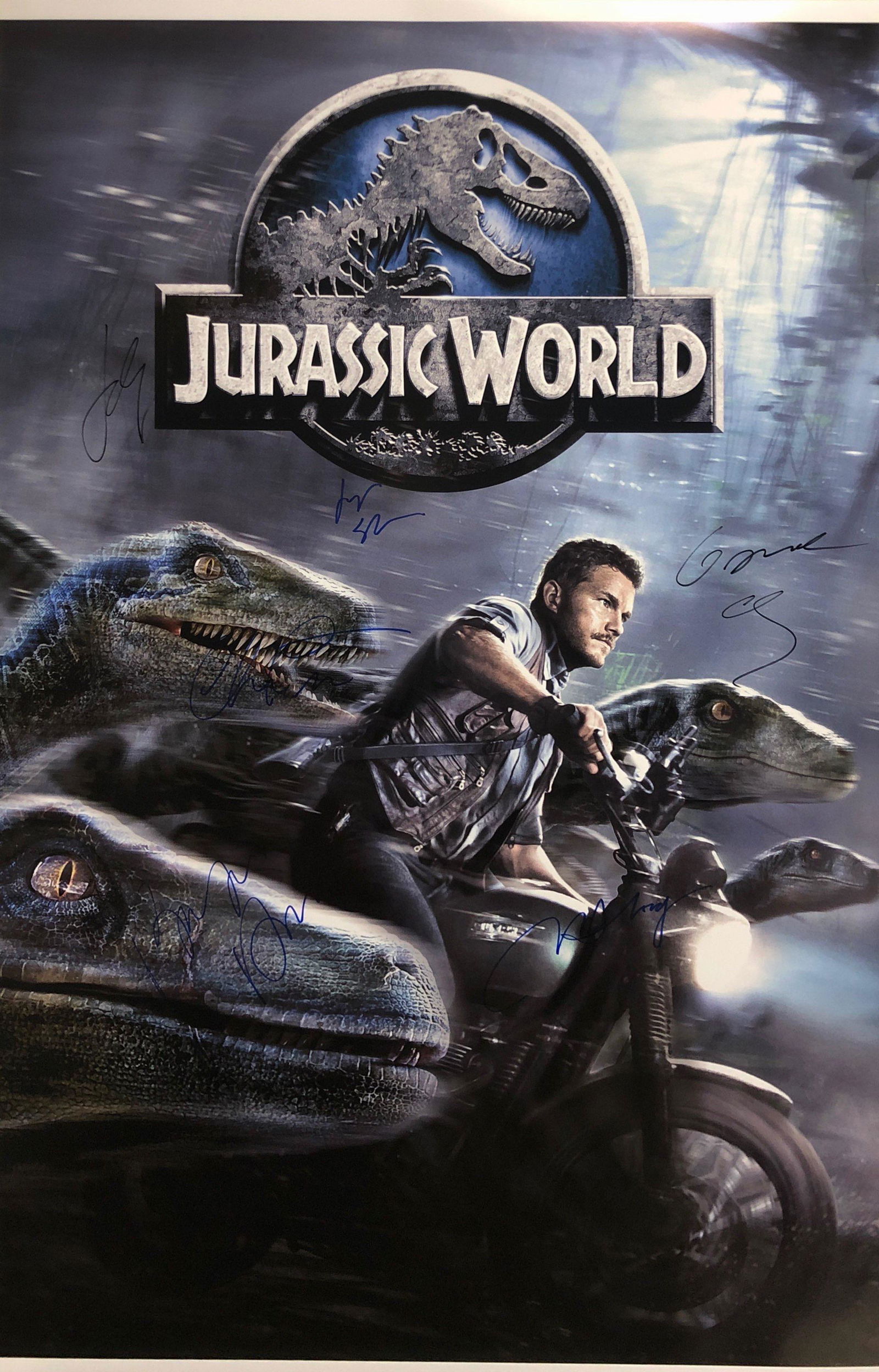 Signed Jurassic World Chris Pratt Poster (1 of 1)