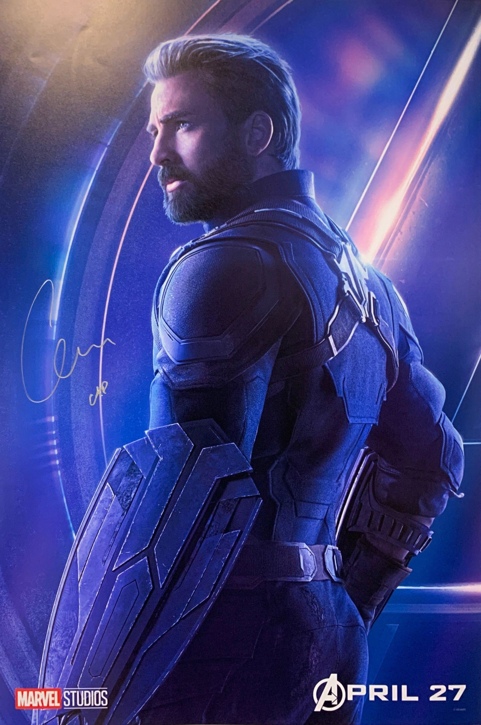 Chris Evans Autograph Signed Avengers Poster (1 of 1)