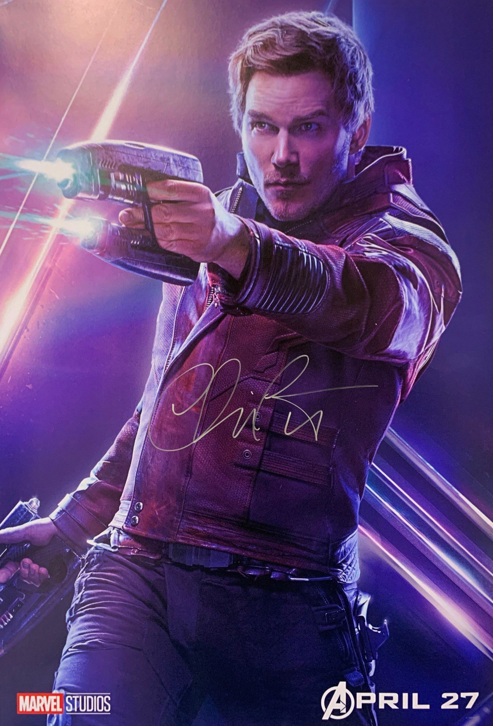 Chris Pratt Autograph Signed Avengers Poster (1 of 1)