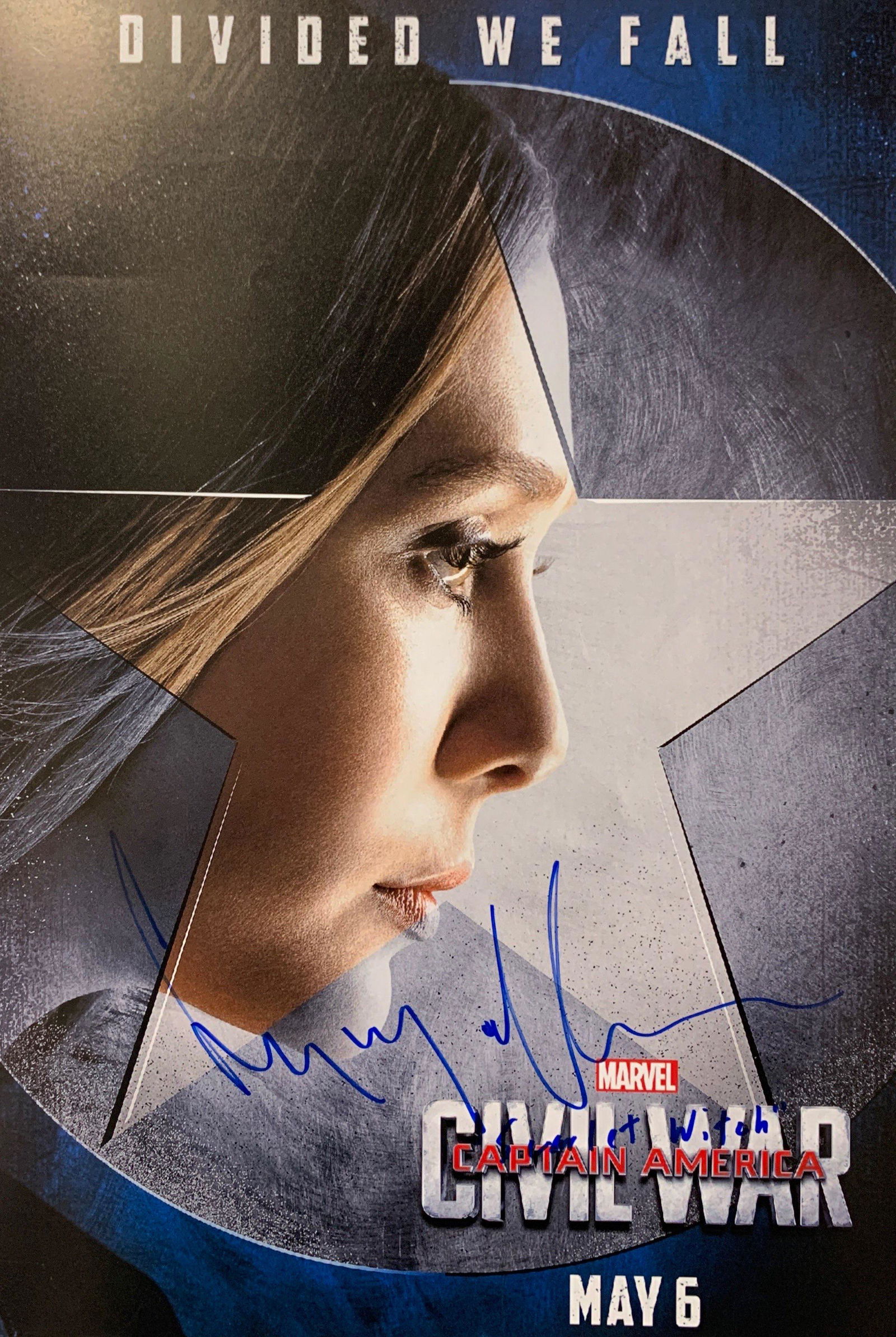 Elizabeth Olsen Autograph Signed Avengers Poster (1 of 1)