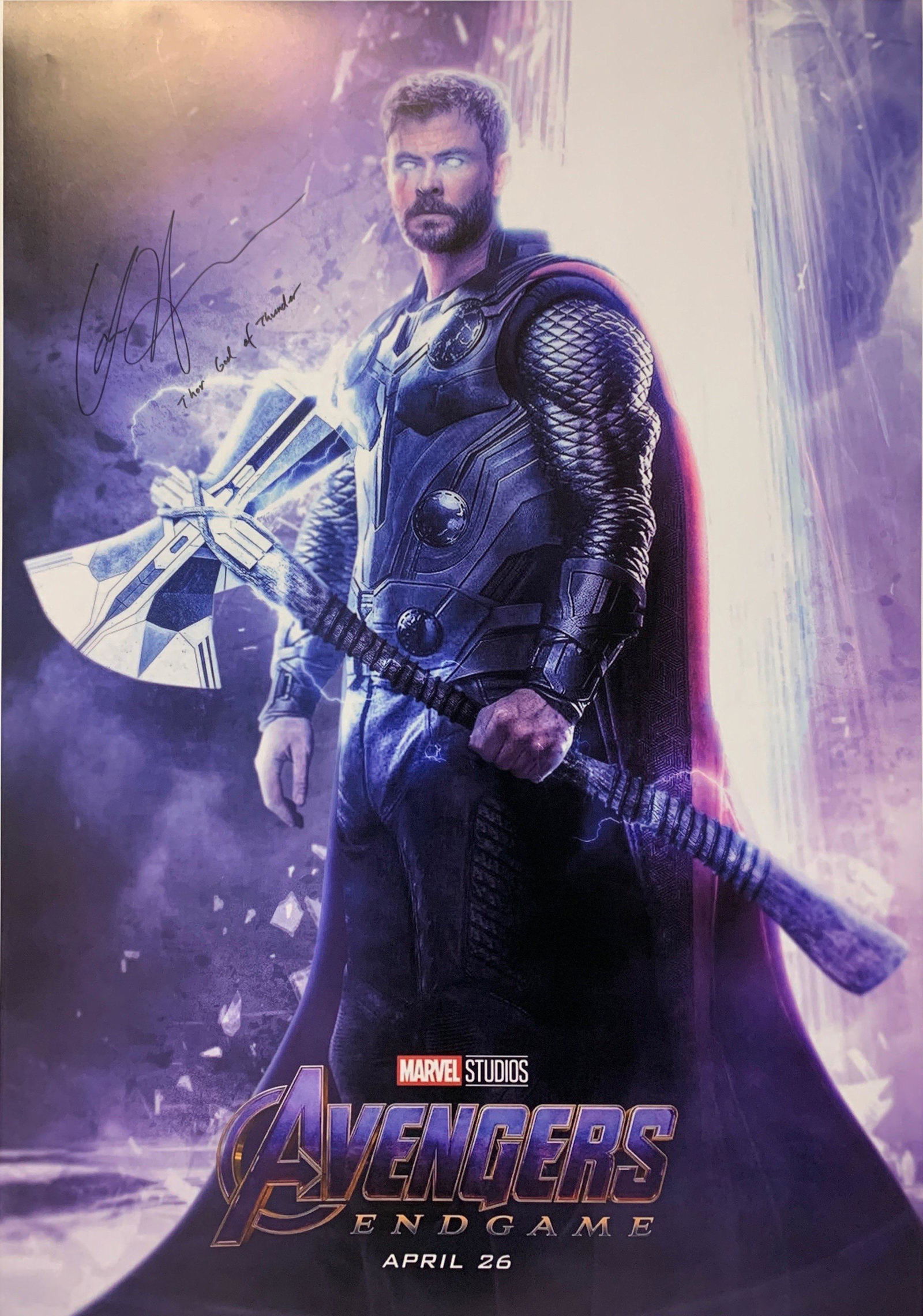 Chris Hemsworth Autograph Signed Thor Poster (1 of 1)