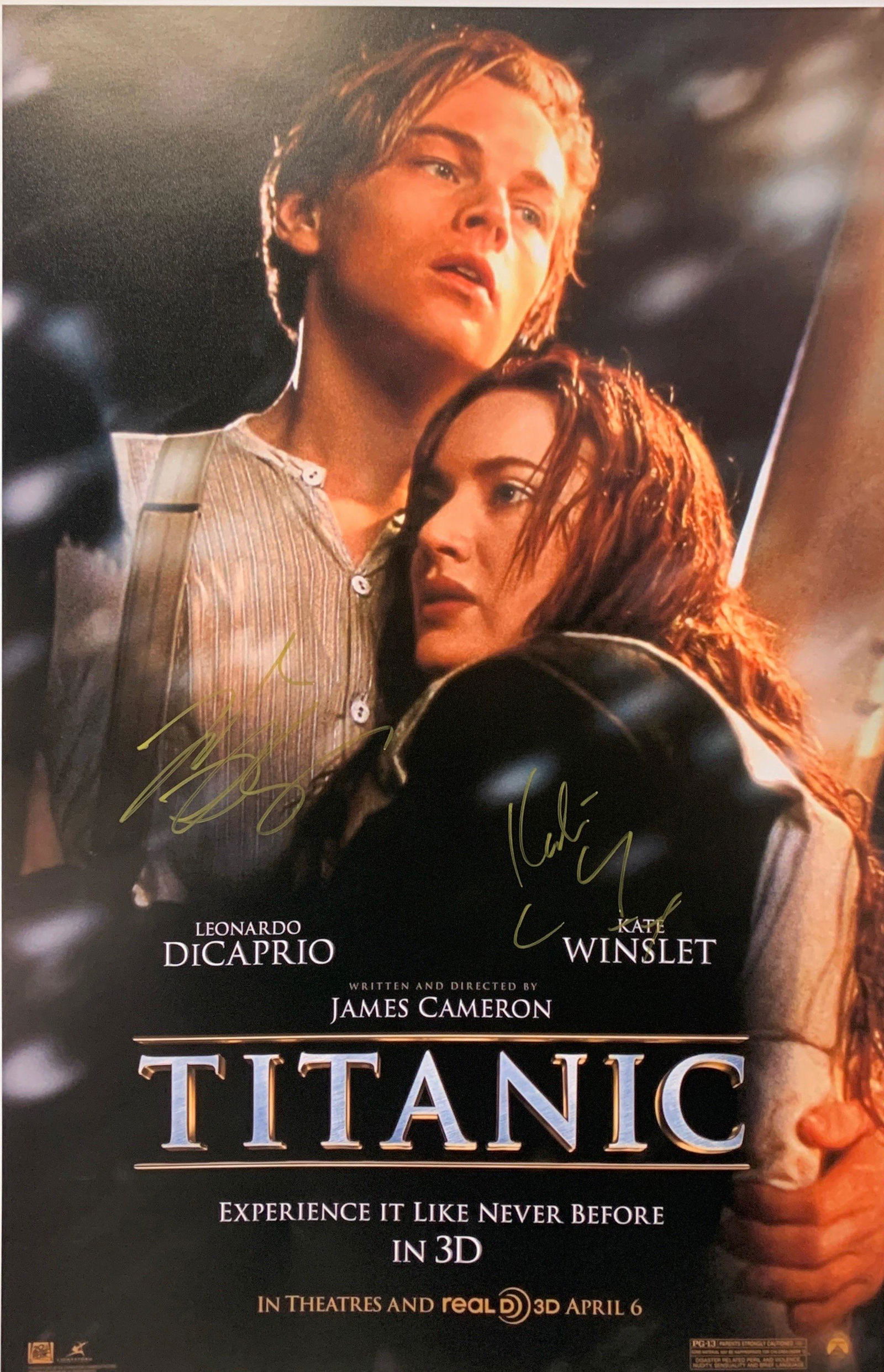 Leonardo DiCarpio Autograph Signed Titanic Poster (1 of 1)