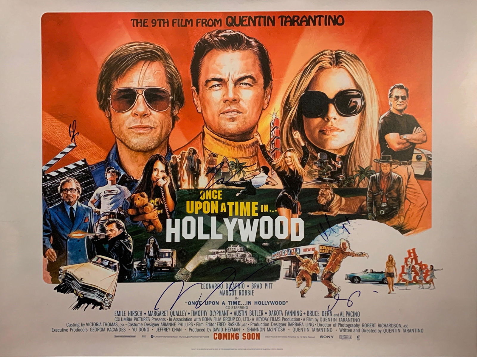 Autograph Signed Once Upon a Time in Hollywood Poster (1 of 1)