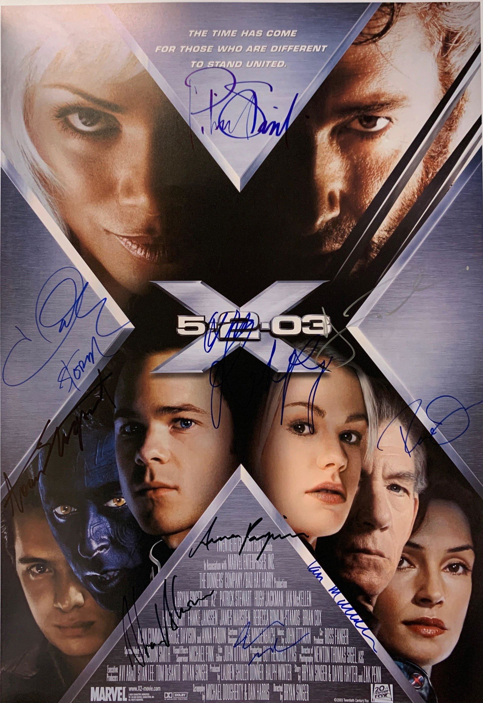 Autograph Signed X-Men 2 Poster (1 of 1)
