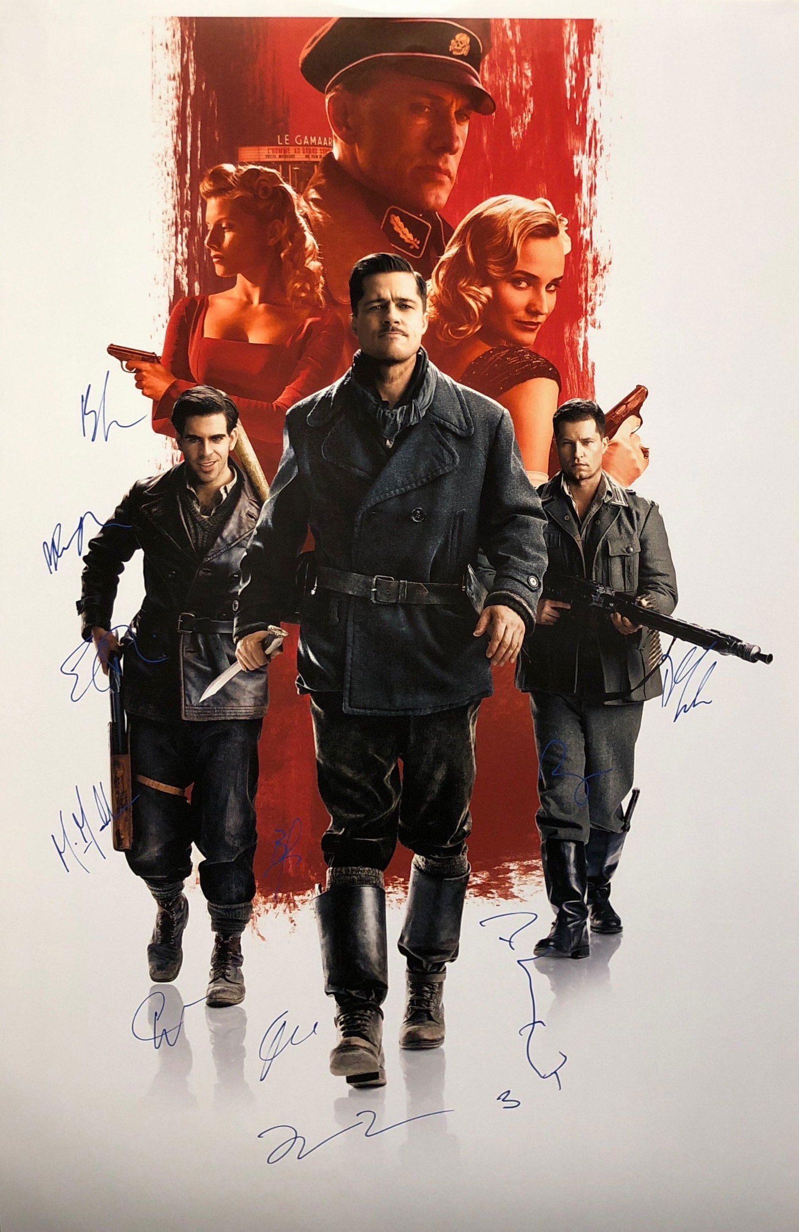 Inglorious Bastards Signed Poster Brad Pitt (1 of 1)