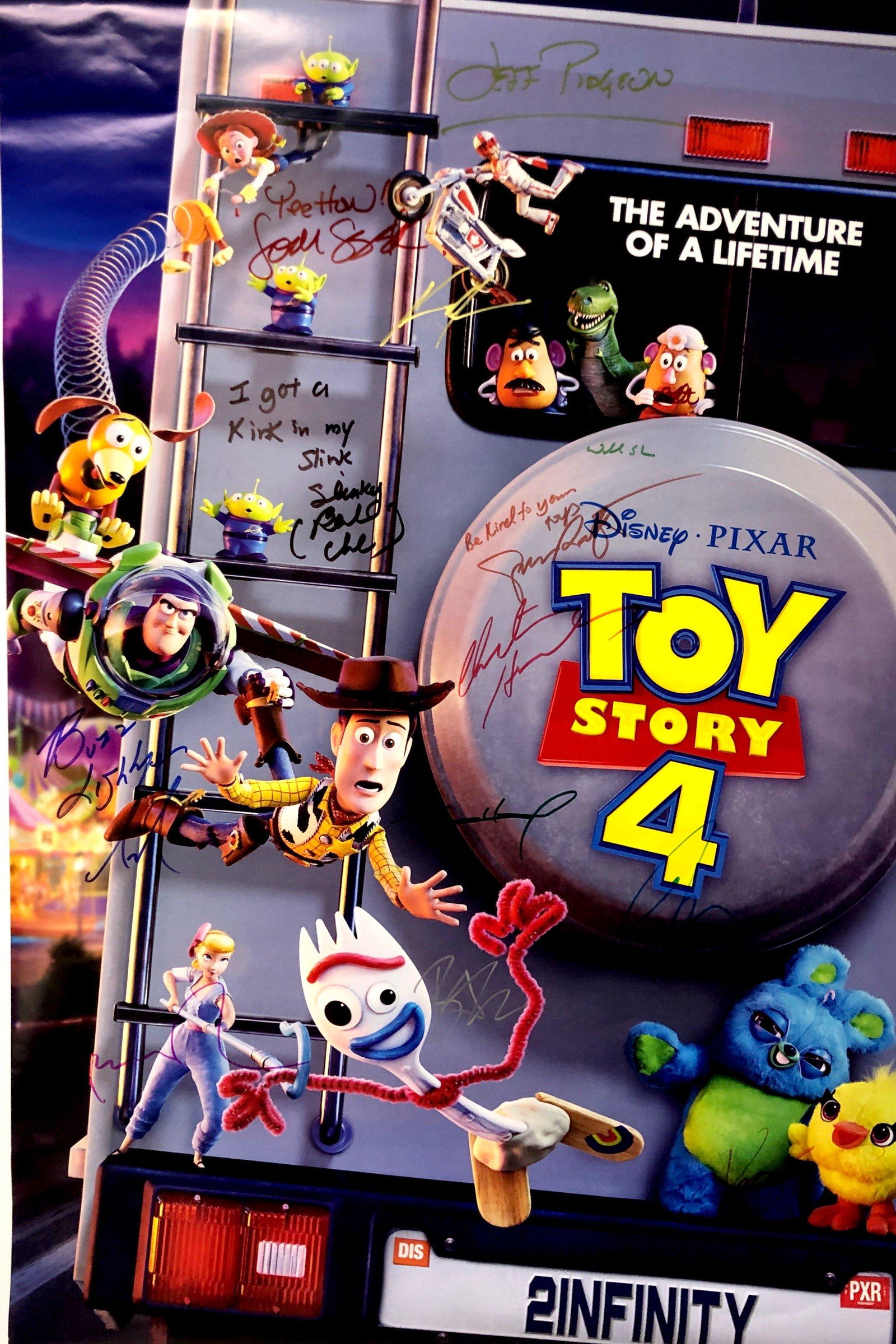 Autograph Signed Toy Story 4 Poster OFFICIAL (1 of 1)