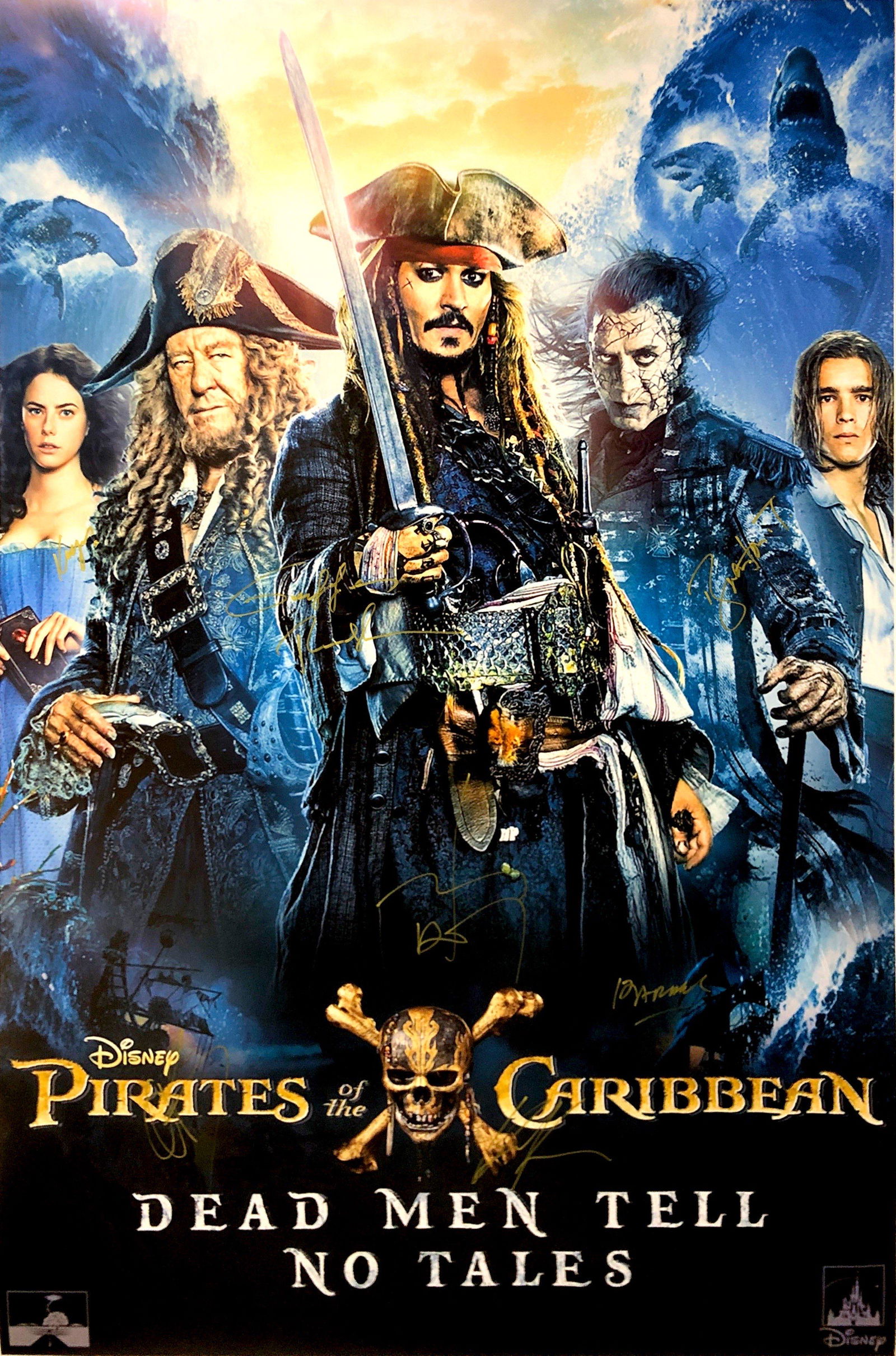 Autograph Signed Pirates of the Caribbean Poster (1 of 1)