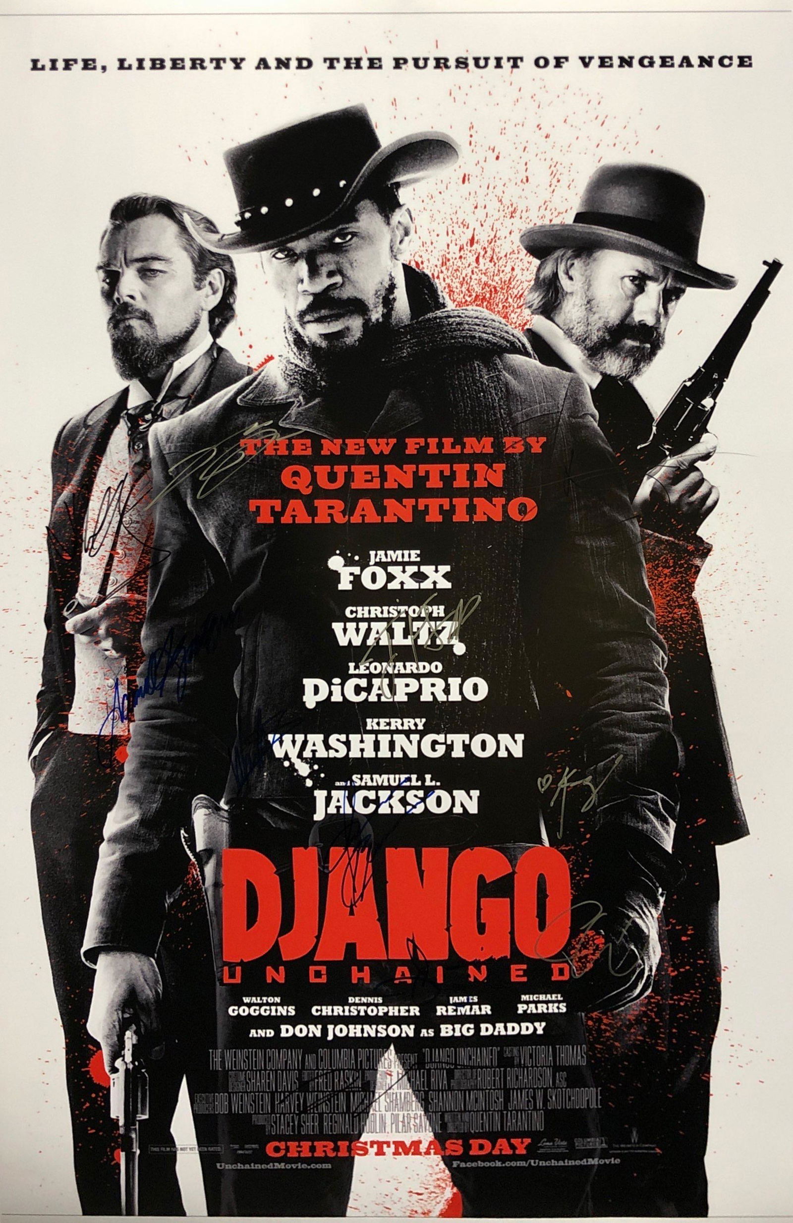 Signed Django Poster Leonardo De Caprio (1 of 1)