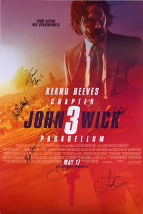 John Wick 3 Keanu Reeves Signed Poster: Autographed by:Keanu Reeves, Halle Berry, Ian McShane, Laurence Fishburne, Mark Dacascos, Asia Kate Dillon, Lance ReddickSize: 24" x 36"Code:P37527Unframed Vertified and Excellent ConditionPlease kind