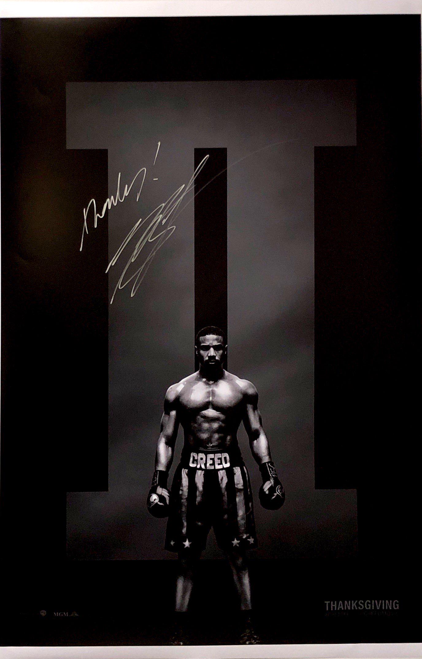 Michael B Jordan Autograph Signed Creed  Poster (1 of 1)