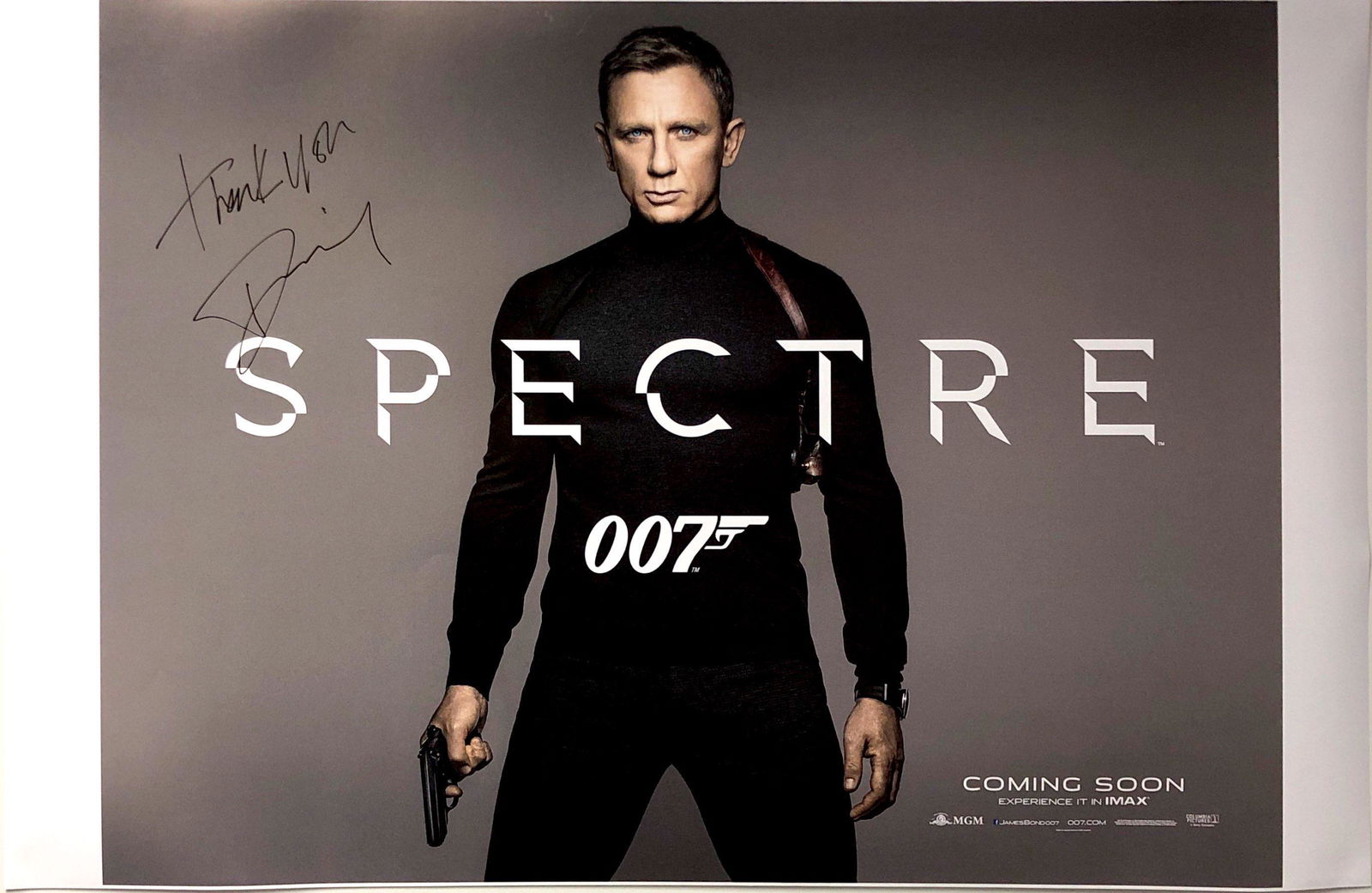 Daniel Craig Autograph Signed James Bond 007 Spector (1 of 1)
