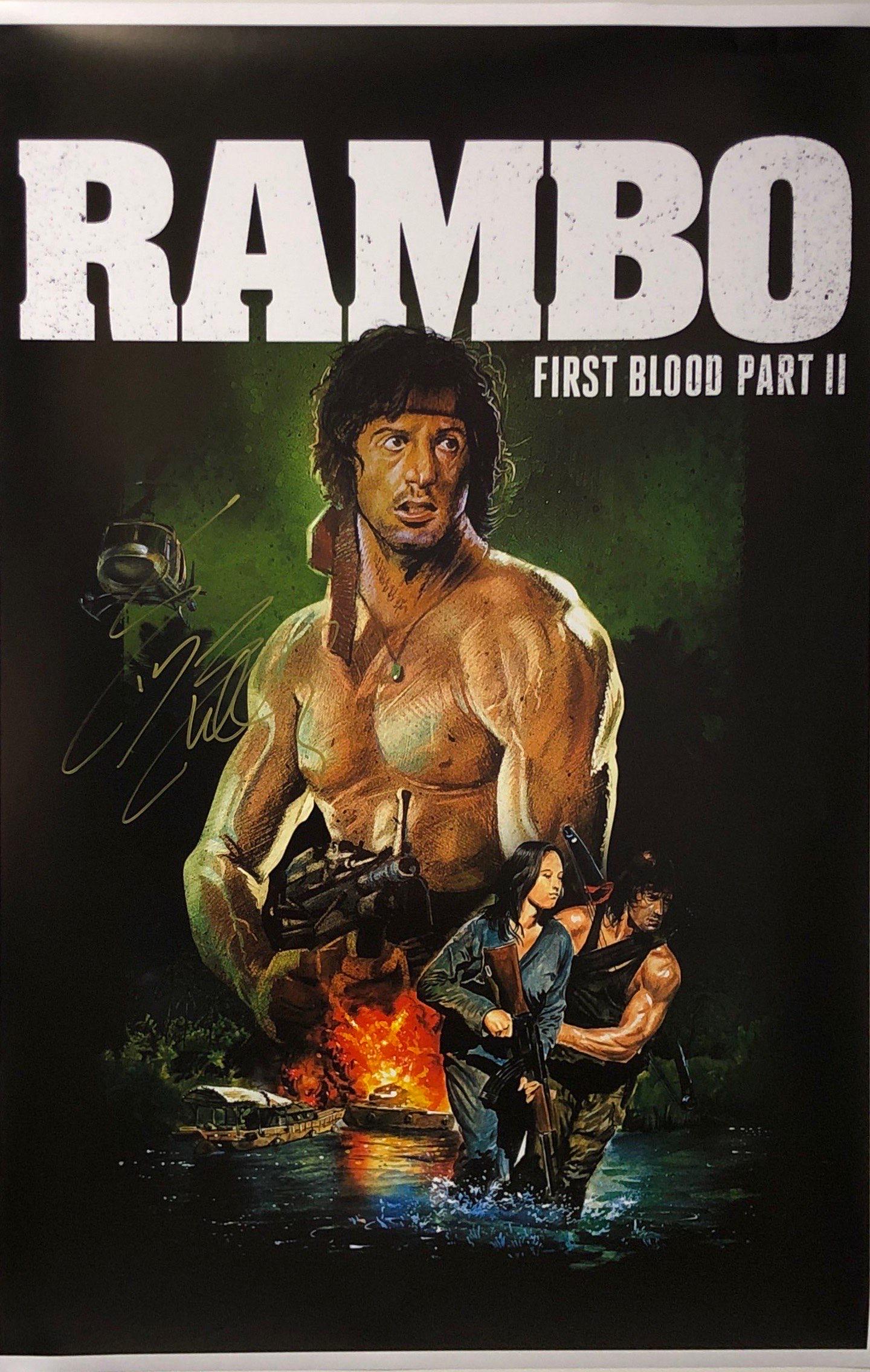 Sylvester Stallone Autograph Signed Rambo Poster (1 of 1)
