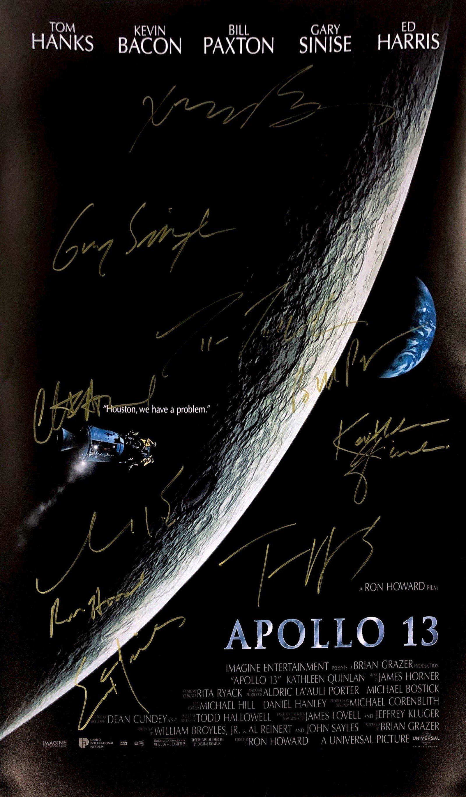 Tom Hanks Bill Paxton Autograph Signed Apollo 13 Poster (1 of 1)